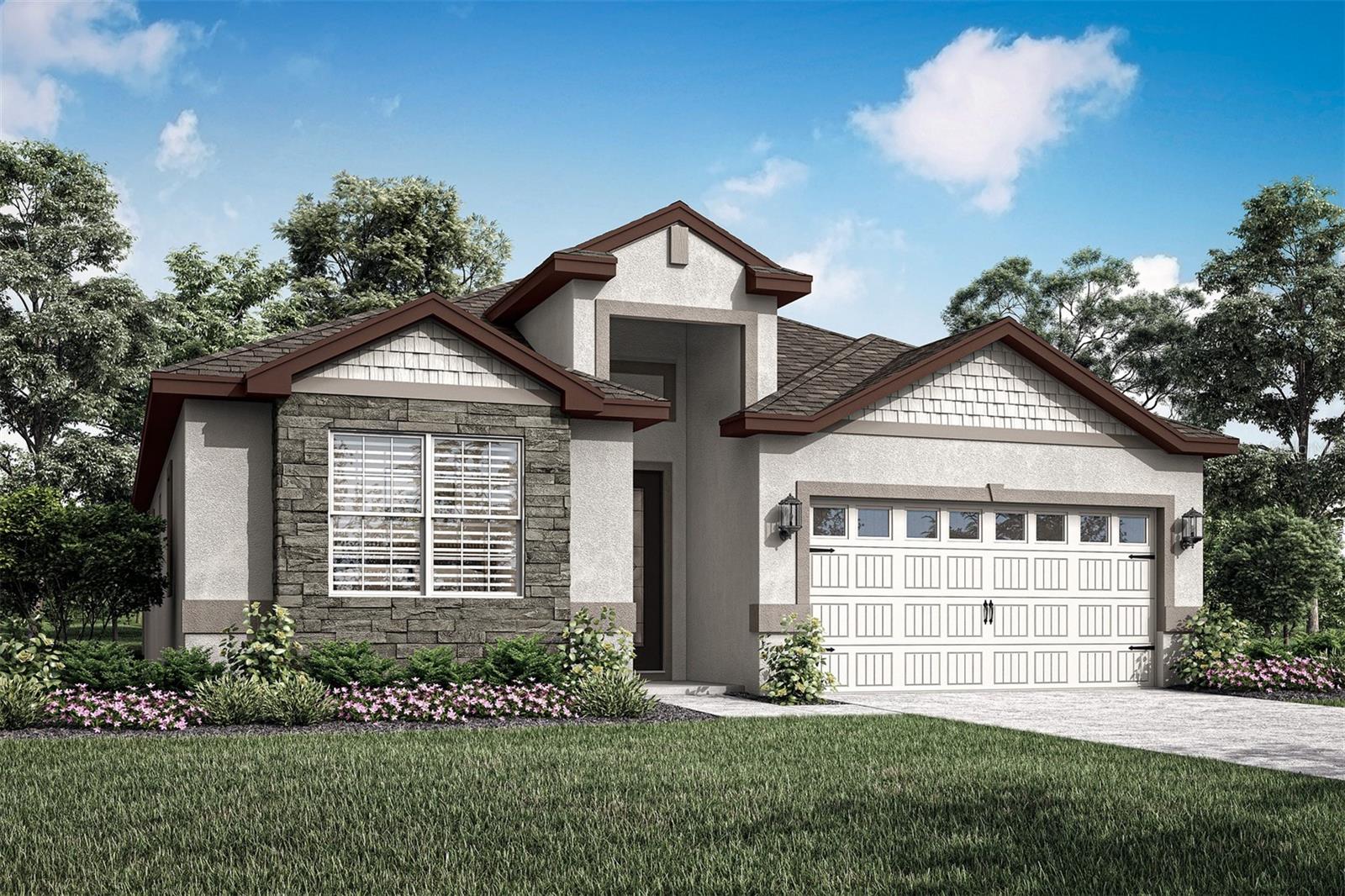 Pre-Construction. To be built. Step into style and comfort with the Azalea model at Gum Lake Preserve — a stunning four-bedroom, two-bathroom home designed for modern living! With its open-concept layout and upgraded finishes throughout, this home offers the perfect space for making lasting memories. The heart of the home is the chef-ready kitchen, featuring sleek white cabinets with matte black hardware, quartz countertops, a gorgeous subway tile backsplash, stainless steel appliances, and a large island with a breakfast bar for casual dining. A separate dining room adds the perfect space for family meals and special gatherings.
The expansive family room creates a warm and inviting atmosphere, ideal for movie nights or simply relaxing. The private master retreat is tucked away with a spacious walk-in closet, dual sink vanity, and a linen closet for added storage. Additional linen closets are thoughtfully placed throughout the home to keep things organized and functional.
Enjoy outdoor living with a covered front porch and a spacious back patio, perfect for enjoying Florida’s sunshine. The professionally landscaped front yard is just one of the many included upgrades, along with smart home features, energy-efficient touches like double-pane windows, and a programmable thermostat that brings convenience and comfort together.
Located in the scenic community of Gum Lake Preserve, you’ll enjoy access to a public boat ramp, walking trails, a fishing pier, picnic areas, a children’s playground, a community gazebo, and nearby shopping and dining. With quick access to I-4, commuting to Orlando or Tampa is easy and convenient.
Don’t miss your chance to own this beautiful home — schedule your private tour today!