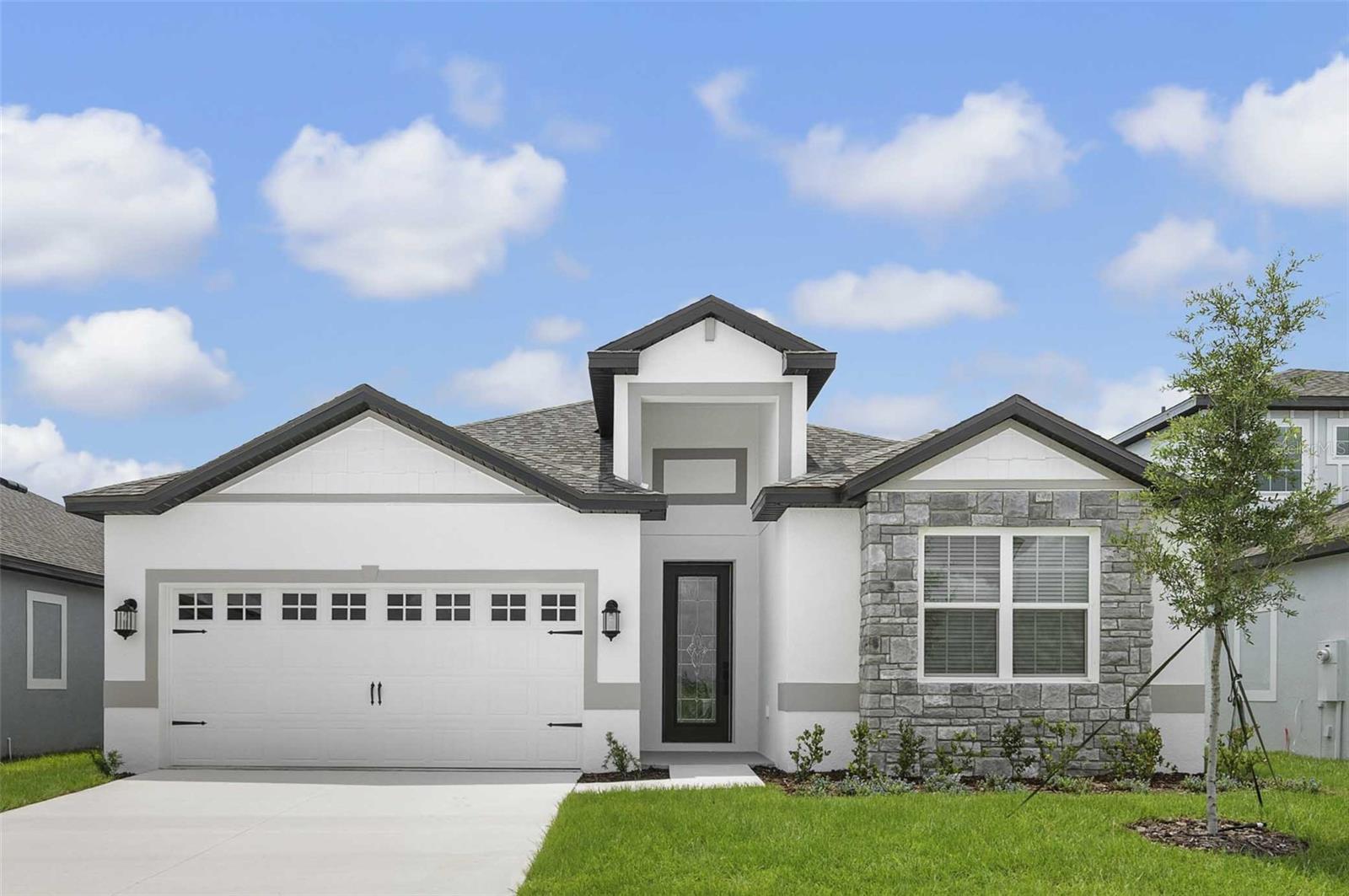 Pre-Construction. To be built. Step into style and comfort with the Azalea model at Gum Lake Preserve — a stunning four-bedroom, two-bathroom home designed for modern living! With its open-concept layout and upgraded finishes throughout, this home offers the perfect space for making lasting memories. The heart of the home is the chef-ready kitchen, featuring sleek white cabinets with matte black hardware, quartz countertops, a gorgeous subway tile backsplash, stainless steel appliances, and a large island with a breakfast bar for casual dining. A separate dining room adds the perfect space for family meals and special gatherings.
The expansive family room creates a warm and inviting atmosphere, ideal for movie nights or simply relaxing. The private master retreat is tucked away with a spacious walk-in closet, dual sink vanity, and a linen closet for added storage. Additional linen closets are thoughtfully placed throughout the home to keep things organized and functional.
Enjoy outdoor living with a covered front porch and a spacious back patio, perfect for enjoying Florida’s sunshine. The professionally landscaped front yard is just one of the many included upgrades, along with smart home features, energy-efficient touches like double-pane windows, and a programmable thermostat that brings convenience and comfort together.
Located in the scenic community of Gum Lake Preserve, you’ll enjoy access to a public boat ramp, walking trails, a fishing pier, picnic areas, a children’s playground, a community gazebo, and nearby shopping and dining. With quick access to I-4, commuting to Orlando or Tampa is easy and convenient.
Don’t miss your chance to own this beautiful home — schedule your private tour today!