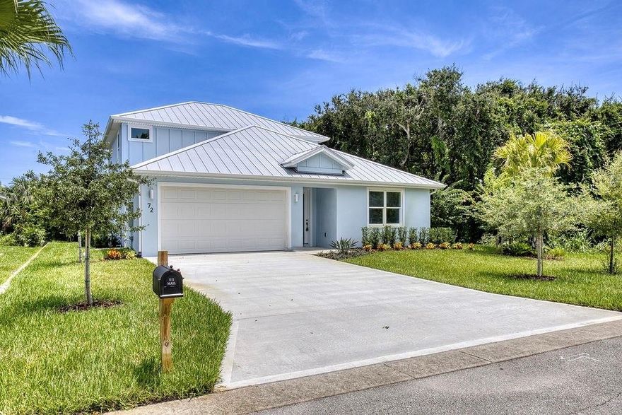 Live the Florida dream in a stunning new coastal home that brings luxury, style, and beachside living together in one unforgettable package. Just steps from Ponce Inlet’s pristine, car-free beach and minutes from some of Florida’s top seafood spots, this newly constructed masterpiece by acclaimed builder Maier James delivers the ultimate blend of elegance and adventure. Whether you’re chasing the surf, exploring the coast by bike, or simply soaking up the sunshine, this home puts it all within reach.

From the moment you arrive in this immaculate neighborhood, you’ll notice the difference—exceptional quality, thoughtful design, and attention to every detail. Built to meet Florida’s most rigorous building standards, the home features hurricane-rated impact windows, a sleek metal roof, and a generator-ready inlet box for extra peace of mind. Inside, the open-concept floor plan is light, bright, and built for effortless living. The first-floor master suite offers comfort and convenience, while a stylish half bath and durable plank tile flooring tie the main level together with modern flair.

Upstairs, a spacious flex room gives you room to play—think second living area, game room, or creative studio—plus two oversized bedrooms connected by a chic Jack and Jill bathroom, all accented with luxury vinyl plank flooring. Every inch of this home is built for real life, with smart spaces and a flexible layout that works whether you’re entertaining guests or kicking back with family.

Step outside to your covered back lanai and let the ocean breeze wash over you as you listen to the waves and watch the seagulls drift by. Load up your golf cart, grab your paddleboard or fishing gear, and dive into everything this unbeatable location has to offer. Whether you’re here full-time or making memories on vacation, 72 Aurora is more than just a home—it’s your launchpad to the Florida lifestyle you’ve always wanted.

Ready to make it yours? This is beach living at its best—don’t miss it.