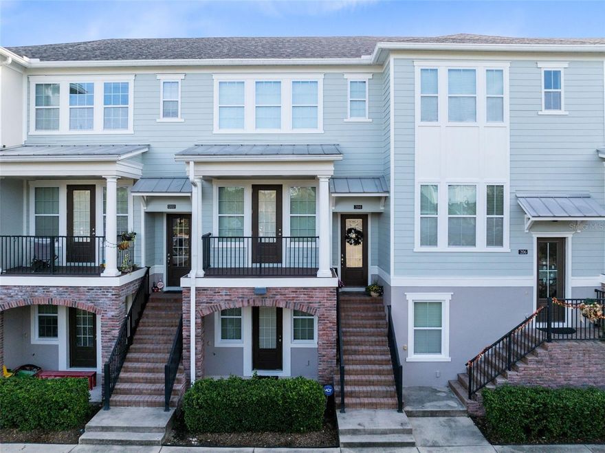 One or more photo(s) has been virtually staged. Welcome to 204 Queen Palm Ct, a meticulously maintained, like-new home with a beautiful pool view in a prime central location just minutes from grocery stores, Altamonte Mall, Crane’s Roost, dining, and entertainment. This spacious 3-bedroom, 3.5-bath residence offers an ideal layout, with each bedroom featuring its own ensuite bathroom and walk-in closet, providing comfort and privacy for all.

A standout feature is the downstairs bedroom, which offers its own private entrance and patio, making it perfect for guests, a home office, or multigenerational living. Inside, you’ll find high ceilings, 10’ doors, wide stairways, and upgraded flooring throughout, creating an open and elegant feel. The kitchen is beautifully appointed with stainless steel appliances, granite countertops, and under-cabinet lighting, ideal for both everyday living and entertaining.

Additional highlights include cabinetry in the laundry area, plenty of storage, a new epoxy-finished garage, and new window screens throughout, making the home truly move-in ready. For added peace of mind, the HOA recently installed a new roof and offers low HOA fees that cover exterior maintenance and the roof, allowing for worry-free ownership. Meticulously cared for inside and out, this turnkey home is a rare opportunity in one of the area’s most desirable locations—schedule your showing today.