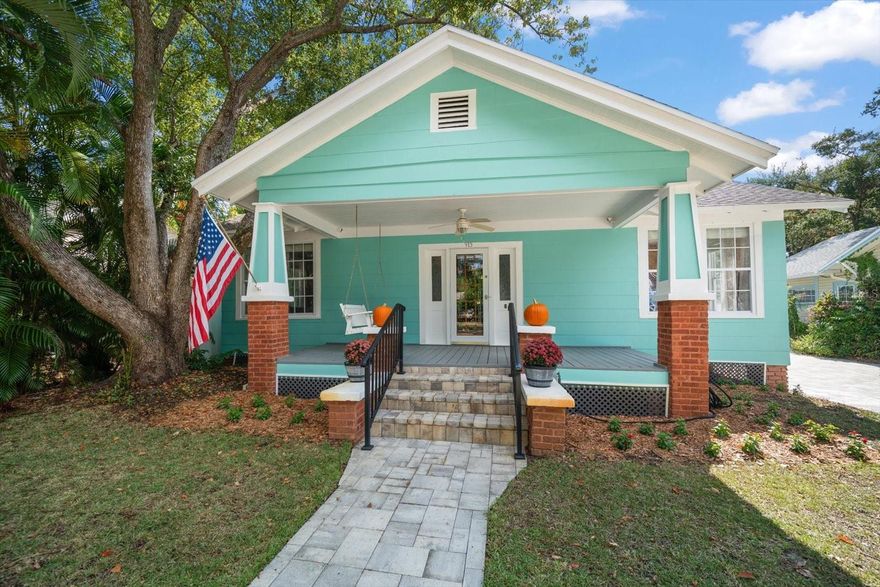 Step into the timeless elegance of this beautifully maintained 1925 Craftsman-style home, offering 2 bedrooms, 1.5 bathrooms, and the perfect blend of old Florida charm with modern updates. From the moment you arrive, you'll be captivated by the welcoming front porch and classic architectural details that make this home truly special. Enjoy a resort style backyard with a heated salt water pool and spa (2018), surrounded by a gorgeous paver deck, an outdoor shower, and a covered bar area ideal for grilling, dining, and unwinding with friends and family. The detached 2-car garage features an additional finished room perfect for a home office, gym, studio, or den. There's ample space to store a boat or RV, plus a separate carport for your extra toys. The entire backyard is enclosed with a 6-foot PVC privacy fence, creating your own private retreat. Located just minutes from downtown Clearwater, this is a rare opportunity to own a unique home with character, functionality, and incredible outdoor living. Don’t miss it!