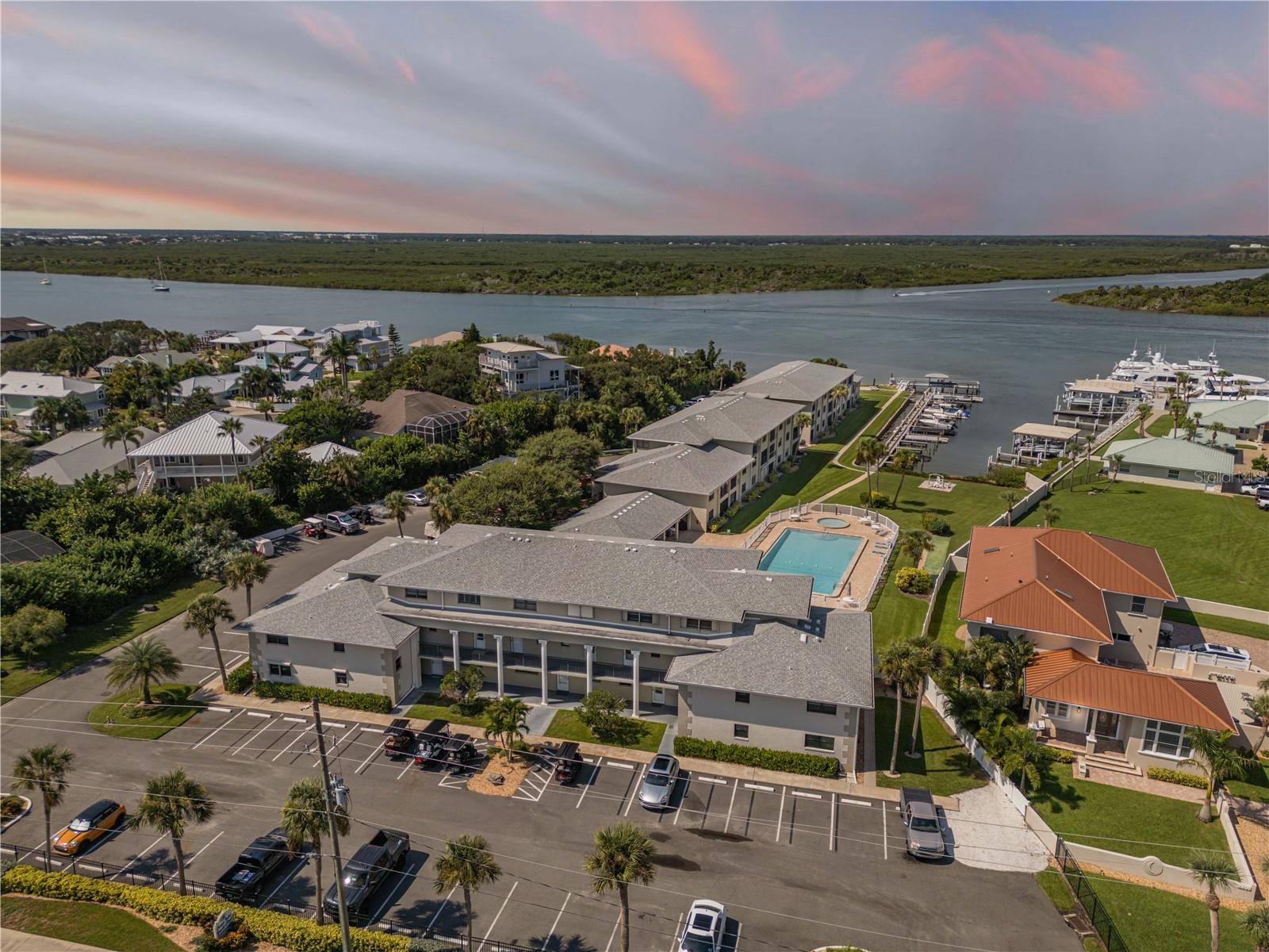 Coastal Luxury with a DEEDED BOAT SLIP. SHOP AND COMPARE. THE BEST DEAL ON THE MARKET.
Welcome to **Ocean Inlet Yacht Club one of New Smyrna Beach’s best-kept waterfront treasures—where boating, sunsets, and the beach come together in perfect harmony.
This beautifully remodeled, furnished 2 bedroom, 2 bath condo has been completely opened up and thoughtfully designed with high-end finishes throughout. It’s the ideal turnkey getaway—just bring your boat, your swimsuit, and your overnight bag. Partially furnished.
What makes this property truly stand out? Your own deeded boat slip—a rare find that gives you instant access to the Intracoastal Waterway, world-class fishing, and some of NSB’s best waterfront dining. Step off your patio, hop on your boat, and you’re on the water in minutes. Boat slip #19, 8'beam, 21' length. Don't want or need the boat slip; sell it to someone in the complex; there are plenty of residents who are pinning after this boat slip or rent it to someone else in the complex and make a little extra cash.
Inside, the open-concept floor plan features a chef’s kitchen with modern coastal style, spacious living and dining areas, and bright natural light. Both bedrooms offer generous closets and serene comfort, while the fully updated bathrooms bring a touch of spa-like luxury.
This second-to-the-end ground floor unit means extra privacy, and the community itself is impeccably maintained. Imagine sipping morning coffee or evening cocktails while watching unforgettable sunsets from the waterside patio or pool.
Just a short walk brings you to Smyrna Dunes Park complete with dog-friendly beaches, boardwalks, and nature trails. Whether you’re looking for a full-time residence or the perfect vacation escape, this property delivers the ultimate blend of **luxury, location, and lifestyle**.
Don’t miss your chance to own a slice of paradise. Call your LOCAL Realtor today to schedule a showing—and be sure to check out the video tour! When Local Knowledge is REquired; insist on a Local Broker