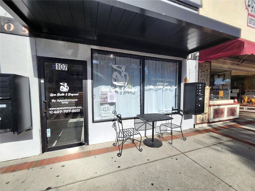 Downtown Kissimmee! Don't miss out this retail/restaurant space with direct frontage on Broadway! This space is approximately 1,140sqft on the ground floor.  It currently features a layout with a lobby/reception area, 3 individual rooms and 2 restrooms.  There is an industrial hand washing station and deep multi compartment sink and floor drains already installed.  The space is currently being used as a spa. This space is conveniently located in Downtown Kissimmee close to Kissimmee City Hall, Osceola County Court House, retail and restaurants in Historic Downtown Kissimmee and Sunrail station. INCLUDED in rent: CAM fees. ***Zoning restrictions apply. NO office use. Verify with City of Kissimmee planning and zoning all requirements and restrictions.***