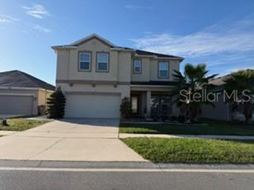 Located in the desirable Eagle Bay Community in Kissimmee, this two-story single-family home features 5 bedrooms and 3 full bathrooms. Enjoy a formal living room and California closets in all bedrooms, offering exceptional storage and organization. Upstairs, you’ll find a spacious loft that provides a versatile bonus area—perfect for a second living room, media room, or additional entertaining space.
The modern kitchen features espresso solid wood cabinets, sleek quartz countertops, stainless steel appliances, a double wall oven, designer tile backsplash, and a spacious walk-in pantry for added storage and convenience. The home also offers a dinette area, plus one bedroom and one full bathroom downstairs—ideal for guests or multi-generational living.
Step through the large sliding glass doors to the extended covered lanai with ceiling fans and ample seating space, creating the perfect outdoor entertaining area. Enjoy your private backyard oasis featuring an above-ground pool and a stylish low-maintenance patio—perfect for relaxing, entertaining, and making the most of Florida living.
Eagle Bay is a conveniently located community in Kissimmee, close to shopping, dining, schools and major highways, near to International Orlando Airport (MCO), Lake Nona's medical city and word famous theme parks and other attractions. 
This is a perfect home for a large family. Don't miss this opportunity. Schedule your appontment today.