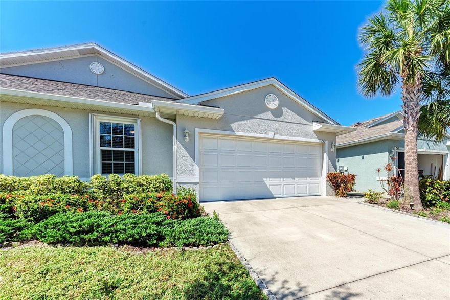 One or more photo(s) has been virtually staged. Don’t miss this rare chance to step into homeownership with a VA assumable mortgage for qualified buyers—an amazing benefit that sets this property apart! Welcome to your personal oasis in the heart of Punta Gorda!
Built in 2019, this delightful maintenance-free, move-in ready home features 2 bedrooms, 2 full bathrooms, and a flexible den/office that can easily serve as a 3rd bedroom.

Step inside to discover a well-designed open and split floor plan, highlighted by tile flooring throughout the main living areas and brand-new laminate flooring in the bedrooms and den—bringing both style and durability to your private spaces. The primary suite is tucked at the back of the home and offers a peaceful retreat complete with an en-suite bath featuring dual vanity sinks. The guest bedroom is thoughtfully positioned at the front of the home for added privacy, and the versatile den/office provides the perfect space for work, hobbies, or additional guests.

The kitchen is equipped with newer appliances, ready to inspire your culinary creativity. A spacious 2-car garage ensures plenty of room for parking and storage.

Step outside to your fully fenced backyard, overlooking a tranquil preserve—a serene backdrop for morning coffee or evening relaxation. A doggy door from the lanai offers effortless outdoor access for your pets, and hurricane shutters provide peace of mind.

Located near the best of Punta Gorda, this home puts you minutes from Fishermen’s Village with its waterfront dining, shopping, and entertainment. Enjoy the charm of downtown’s art galleries, unique shops, and diverse restaurants. Outdoor lovers will appreciate Laishley Park, scenic waterfront pathways, and nearby nature attractions such as the Peace River Wildlife Center and Ponce de Leon Park. Walk or bike along the picturesque Harborwalk, play a round at one of the area’s golf courses, or explore the vast Charlotte Harbor Preserve State Park with its hiking and kayaking opportunities.

With countless dining options, cultural events, and year-round sunshine, there is always something to enjoy.

Begin living the Endless Summer lifestyle in this charming home—your serene sanctuary awaits!