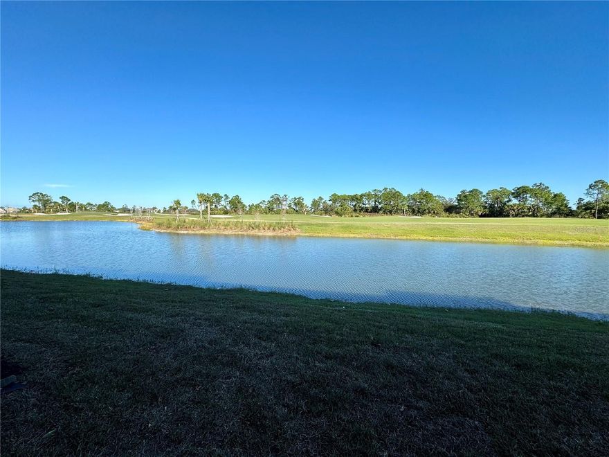 WOW!! Brand NEW!!! GOLF MEMERBSHIP INCLUDED!! Luxury 1st Floor 2 Bedroom + Den, 2 Bath Diangelo II Floorplan located on the golf course at the new Wellen Park Golf & Country Club. Tons of great features including quartz counters, large tile on diagonal, a full-sized washer and dryer and a detached garage with driveway. This is the BEST floorplan to enjoy the Florida weather with screened lanais on both the front and back of unit! And if you are a baseball fanatic, you are just a short golf cart ride to the Cool Today Park, home to Atlanta Braves spring training stadium. The Wellen Park community offers shops, music, local eateries and a brand-new downtown area which is within 20-minutes of 3 spectacular beaches.