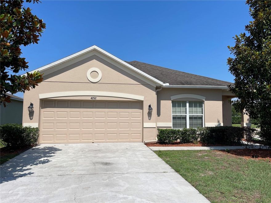Spacious 3 bedroom home with a bonus room, offering 2112 square feet of living space. This home is well-maintained and has new interior paint. The kitchen is well-appointed and features granite countertops, stainless steel appliances, a pantry, and an island with barstool seating which is open to the living room and dining area. The open floor plan makes this home great for entertaining guests. Dual sliding glass doors off the living room lead out to the covered lanai. The owner's suite has a tray ceiling, a walk-in closet, and can easily accommodate a king-sized bedroom set. En suite bath includes dual vanity sinks, a garden tub, and separate shower. Secondary bedrooms have generous amounts of space, and the bonus room, located at the front of the house, can be used as a home office, den, or formal dining room. Hamilton Park is a family-friendly, gated community with a picnic area and a playground. Conveniently located off SR 54, near schools, shopping centers, restaurants, and minutes away from I-75 for easy commuting.