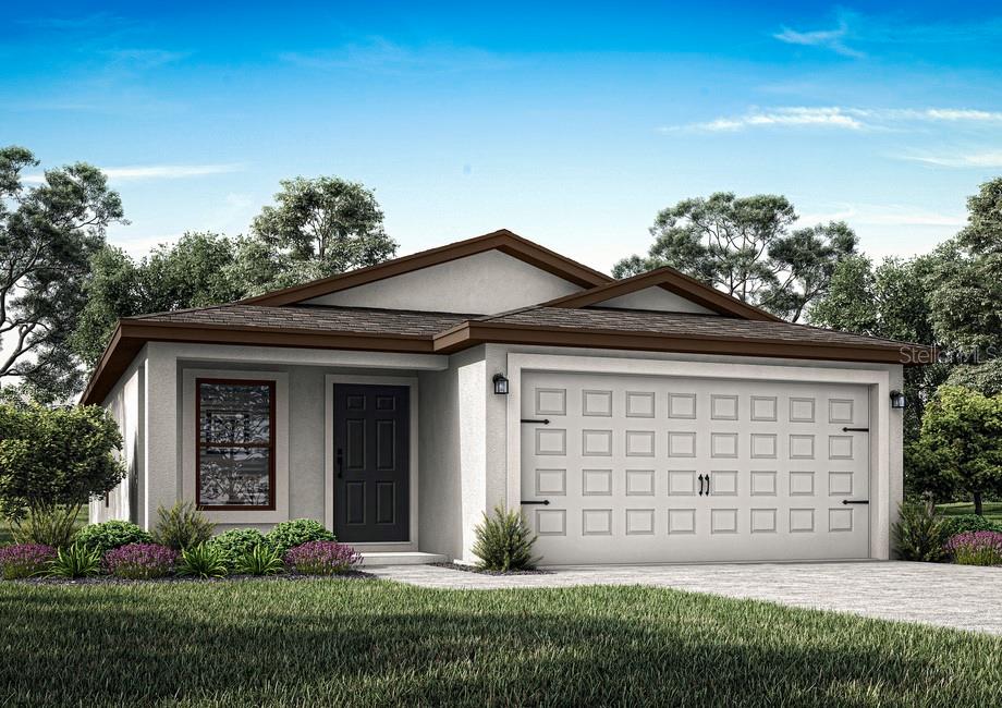 Under Construction. Discover comfort, style, and value in the Alfia floor plan by LGI Homes—a thoughtfully designed single-story home featuring two spacious bedrooms, two full bathrooms, and a wide array of high-end upgrades throughout. From the moment you step inside, you’re greeted by an open-concept layout that seamlessly connects the kitchen, dining area, and family room—creating an ideal environment for both daily living and entertaining guests. The chef-ready kitchen comes fully equipped with stainless steel Whirlpool® appliances, granite countertops, 36-inch upper wood cabinetry, and energy-efficient LED flush mount lighting. The private primary suite is a tranquil retreat, generously sized to accommodate king-sized furniture and designed for rest and relaxation. The attached bathroom includes a dual shower and a luxurious soaking tub, creating a peaceful spa-like experience at home. Every detail of this residence reflects quality and thoughtful design, with LGI’s CompleteHome™ package delivering premium upgrades at no additional cost. Beyond the home, residents enjoy access to a variety of community amenities, including a swimming pool, soccer and baseball fields, basketball and volleyball courts, a playground, a dog park, and nearby shopping and dining options. LGI Homes simplifies the path to homeownership with builder-paid closing costs, low or no down payment options for qualified buyers, and quick move-in availability. With thousands of dollars in included upgrades and a structural warranty, the Alfia plan provides exceptional value and lasting peace of mind.