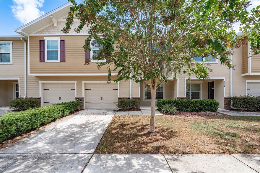 Discover modern, low-maintenance living in this up to date townhome, built in 2018! This turn-key, two-story residence offers 3 bedrooms, 2.5 bathrooms, and a spacious 1627 sq ft layout. The open-concept main floor features a stylish kitchen with granite surfaces and sliding glass doors that lead out to a pleasant green space. Upstairs, retreat to the primary suite which boasts a private ensuite bathroom, complete with a walk-in shower, dual sinks, and a large mirror. A versatile loft provides the perfect flex space, and the convenient second-floor laundry includes the washer and dryer. The one-car garage features a freshly finished floor, and for your peace of mind, hurricane shutters are included. Accessible guest parking ensures that no cars are parked in front of your home. This prime Riverview location offers quick access to I-75 and US-301, making commutes to Tampa, MacDill AFB, and local beaches a breeze. You are just minutes from a variety of shopping centers, popular coffee shops, and dining options. Enjoy access to the community pool, perfect for relaxing on sunny Florida days. This is a must-see, schedule your showing today! Our professional virtual tour is available upon request! Property is under video and audio surveillance.