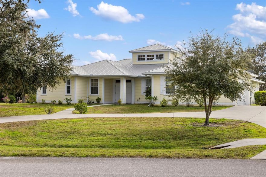 Welcome to this wonderful, unique home located in the exclusive Habitat community on the 1st hole of the Sunny Breeze golf course. Drive up to the lovely home with a circular drive and side access 2 car garage located on a gorgeous setting of over an acre. This large, lovely home has 4 bedrooms, 3 bathrooms, living room, family room, dining room, den, and a loft accessed by a winding staircase.  The living room, family room, primary bedroom and 2nd bedroom all feature pocket sliders with views of the sparkling, heated pool and golf course making for seamless indoor/outdoor living. The well appointed kitchen features maple cabinets, solid surface counters, a 5 burner cooktop, pantry, and double ovens.  Enjoy dinners and entertaining in the large dining room off the kitchen. The den can serve multiple purposes as an office. library, craft room, etc. Climb the winding staircase to the charming loft that is perfect for reading, games or just relaxing. The en suite bath to the primary bedroom has a large walk-in shower, dual sinks, garden tub, heated towel racks, and a separate stool room. The 2nd bedroom also has an en suite bath with a shower/tub combo for the comfort of your guests.  The 2 additional bedrooms share a bath. Climb the winding staircase to a charming loft perfect for reading, games or just relaxing.  Per owners the well equipment was replaced in 2022, the pool heater in 2021, and the 5 ton AC in 2023. The home is turnkey furnished.  Don't let this wonderful home with endless living and entertainment possibilities slip away - make an appointment to view it today!