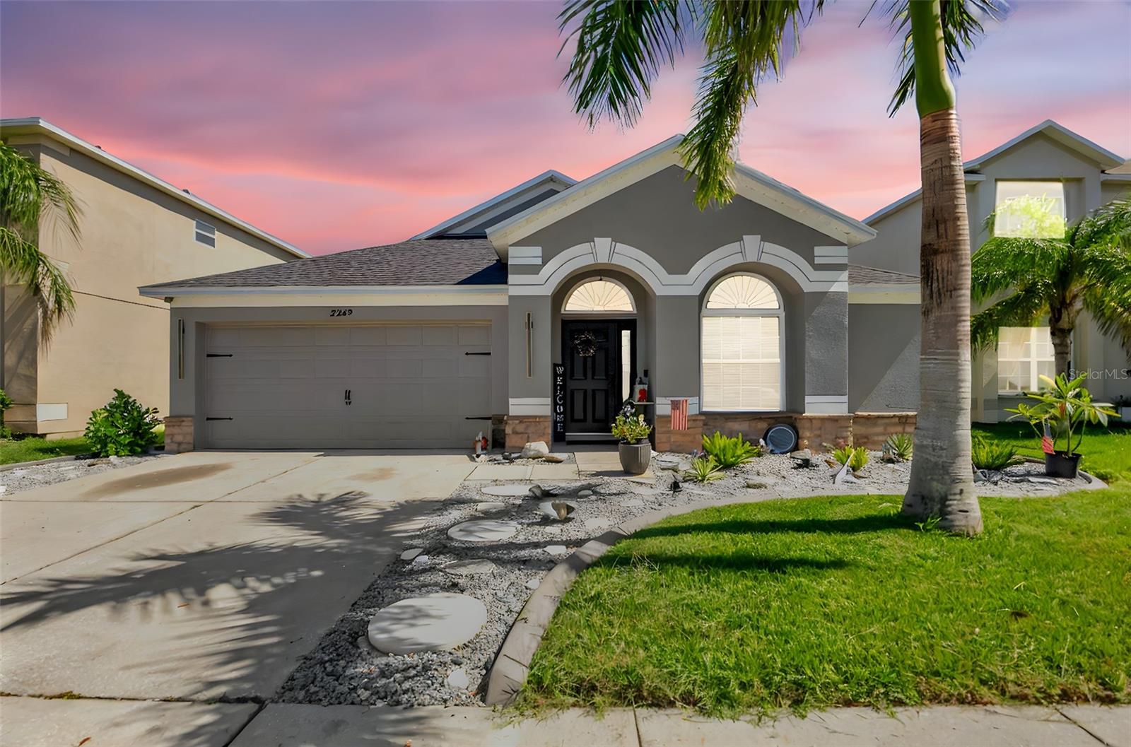 Welcome to your dream home nestled in the highly sought after River Bend West community! Brand NEW roof, HVAC, and hot water heater. Boasting over 2,000 square feet of living space, this charming 3-bedroom, 2-bathroom home has been lovingly maintained throughout the years and is ready for its new owners to enjoy!
Entering the home, you will be greeted with a bright and cheery atmosphere, showcasing a formal dining room combined with a generously sized living area, perfect for spending quality time with friends and family. Walking into the kitchen, you will be captivated by the beautiful updates including granite countertops, stainless steel appliances, a gorgeous tile backsplash, and a center island with a breakfast bar perfect for enjoying meals. Overlooking the well-appointed kitchen, you will find an inviting living area, offering vaulted ceilings with natural light flooding throughout the entire home. This thoughtfully designed floor-plan fosters a seamless and inclusive environment for entertaining and everyday living. In addition to the charm of this exceptional property, you will beautiful Porcelain flooring throughout the home, enhancing its natural radiance.
The primary suite is complete with an oversized walk-in closet and a view of the picturesque backyard. Attached is an en-suite bathroom with a double vanity, a soaking tub, and a walk-in shower. The split-bedroom floorplan allows guests to have their own privacy with ample-sized bedrooms. NEW ceiling fans and LED light fixtures throughout the home. A well-placed laundry room leads out to the 2-car garage enhanced with a professional grade chip epoxy floor!
With direct access to the backyard oasis from both the bonus room and living room, this home provides convenience and practicality. The outdoor space is a true retreat, featuring a heated spa, an outdoor shower, and a gorgeous deck. In addition to these luxurious features, you will have privacy of a fully-fenced backyard. Find solace on the screened lanai, where you can savor your morning coffee amidst the idyllic view of the serene, low maintenance gravel landscape. Whether you want a vibrant space for entertaining, or a serene environment for relaxing, this backyard is truly a haven.
Situated in a prime location, this property is situated just minutes from I-75 and US-41 for a shorter commute. Enjoy easy access to Tampa, St. Petersburg, shopping, parks, and Gulf Coast beaches, shopping, restaurants, and so much more! This property is the perfect blend of style, convenience, and fun. Don’t miss the opportunity to make it yours and schedule a showing today to experience all this home and the River Bend West community lifestyle has to offer!