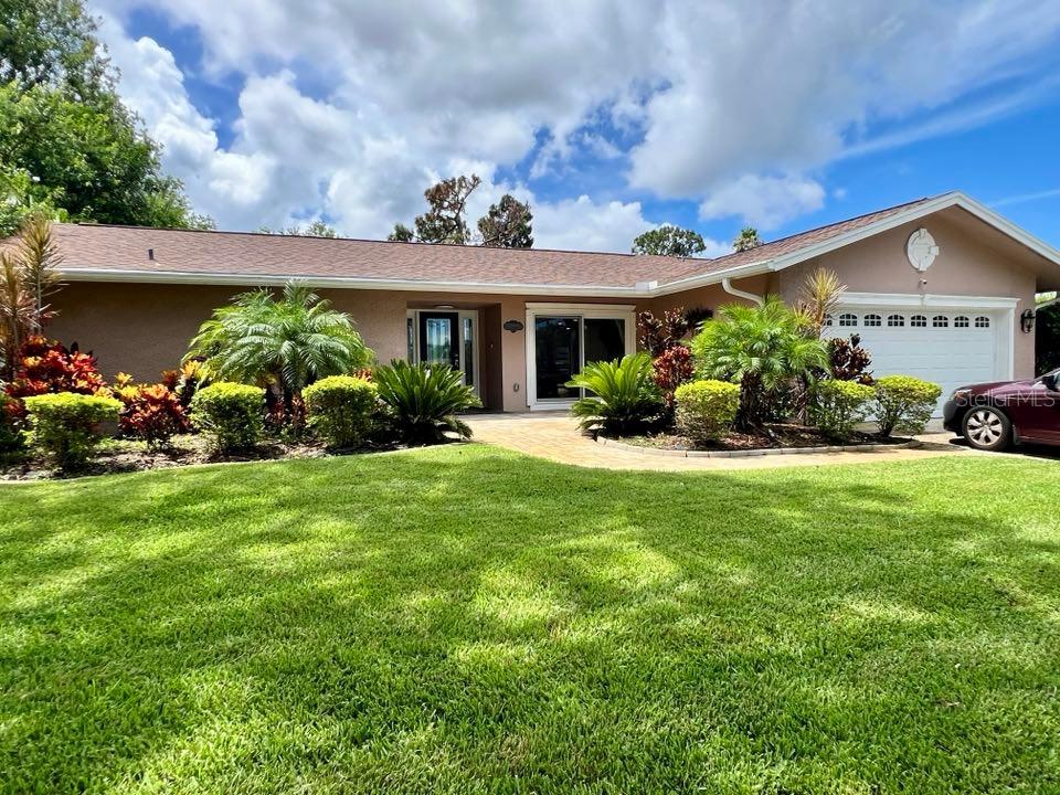 One of the larger lots in the neighborhood sits on 0.33 acre. Space is not an issue here. Keeping your home cool, and pool heated got you bummed when paying the electric bill. Well, not at Pebble Beach, your Solar panels will pay for most of the eclectic, the owner will also cover the cost of pool maintenance and lawn maintenance on this maintenance-free rental.
The home has a Split floor plan. Spacious updated open kitchen with lots of cabinets and granite countertops. All stainless-steel appliances and washer, and dryer are included. The master bedroom and en-suite are complete with ample wall-to-wall closet space to include a makeup vanity, a linen closet, updated tile shower, and granite counter tops with new luxury hardware.
Community Rec center located nearby. Golfing communities within minutes where memberships are available. Newer impact windows and pocket sliding glass. Enclosed lanai with HEATED salt-water swimming pool that has lots of space for entertaining. Irrigation system included.