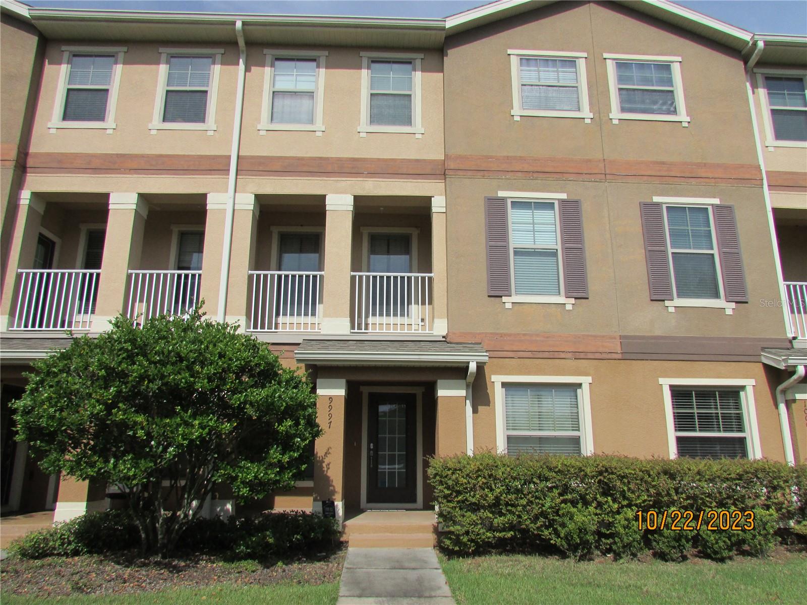 Welcome home to the sought after community of Ravinia at East Park in the heart of Orlando! This beautiful three story home features 3 bedrooms, 2 full bathrooms, 1 half bathroom and comes move in ready. The back of the unit overlooks a green space and the front overlooks the pond and fountain. It offers extensive parking with a 2 car attached garage and an extended driveway. Before you enter, the front has a lovely porch to enjoy nature at any time of the day. As you enter this charming town home, you will find a half bathroom and a bonus room that can be purposed as an office, gym or a game room.
The second floor has high ceilings with a modern, delightful kitchen with ample pantry space, granite countertops, stainless steel appliances and an island. Open floor plan allows you to prepare meals while overlooking the dining area and living room. The living room completes the open floor plan and the office/den off the living room leads to the balcony. Enjoy morning coffee or evening beverages overlooking the pond and fountain from the second floor balcony.
The primary bedroom is huge with a walk in closet, tray ceiling and a view of the pond. The ensuite bathroom comes with a large tub, separate shower, separate toilet room, linen closet and double vanity. The 9 foot ceilings extend to the other two bedrooms which look out on to the green conservation area at the rear. Third floor also has a full sized bathroom with tub and the laundry closet with washer and dryer.
Only slightly used as a vacation home, it requires little upgrading. AC 2014, roof by HOA.
Ravinia at East Park community features a dog park for your furry friends, or take a stroll around the lake on a nature trail. Choose from tennis, pickleball, basketball, and volleyball courts. Plus a lovely playground. With direct access to 417, 528, Orlando International Airport, beaches and downtown Orlando, this is a perfect location. Close to great and best schools (A+), Valencia College, UCF Medical, shopping and medical facilities. Room Feature: Linen Closet In Bath (Primary Bedroom).