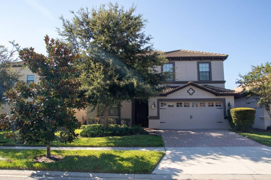 Welcome to this fully furnished and extremely well-maintained Luxury Vacation Home with Private Heated Pool! This stunning property offers a perfect combination for living, vacations, and/or investments; with 6 bedrooms and 6 bathrooms located in the heart of Central Florida’s premier resort community Champions Gate Resort. As you step into this beautiful home, you'll find a fully equipped kitchen with stainless steel appliances, allowing you to prepare delicious meals during your stay. The living room features a Smart TV with cable and a ceiling fan, providing a comfortable space to relax and unwind. The dining room boasts a dining set that can accommodate 8/12 persons, perfect for enjoying meals together. Two master suites and four additionally beautifully designed bedrooms ensure privacy and comfort for your family or guests. Step outside onto the south-facing balcony, with its private heated pool and spa — ideal for fun and relaxation. The garage, converted into a games room, offers fun beyond imagination, where you can enjoy family time with games and fun activities. This resort offers easy access to Disney World, just a 15-minute drive away. The condominium itself is full of amenities, such as a resort-style heated pool with beaches and water slides, a spa, a gym, tennis and volleyball courts, a bar, a games room, a movie theater, 24-hour security with a concierge, and much more. The condominium includes cable TV, internet, garden maintenance, garbage collection, access to the club and amenities. All these just minutes from I-4, fine dining restaurants, shops, supermarkets, gas stations, and Orlando's famous theme parks. If you are looking for property to live in or rent for a Short-Term Vacation, or a long-term investment, this house meets all your needs.