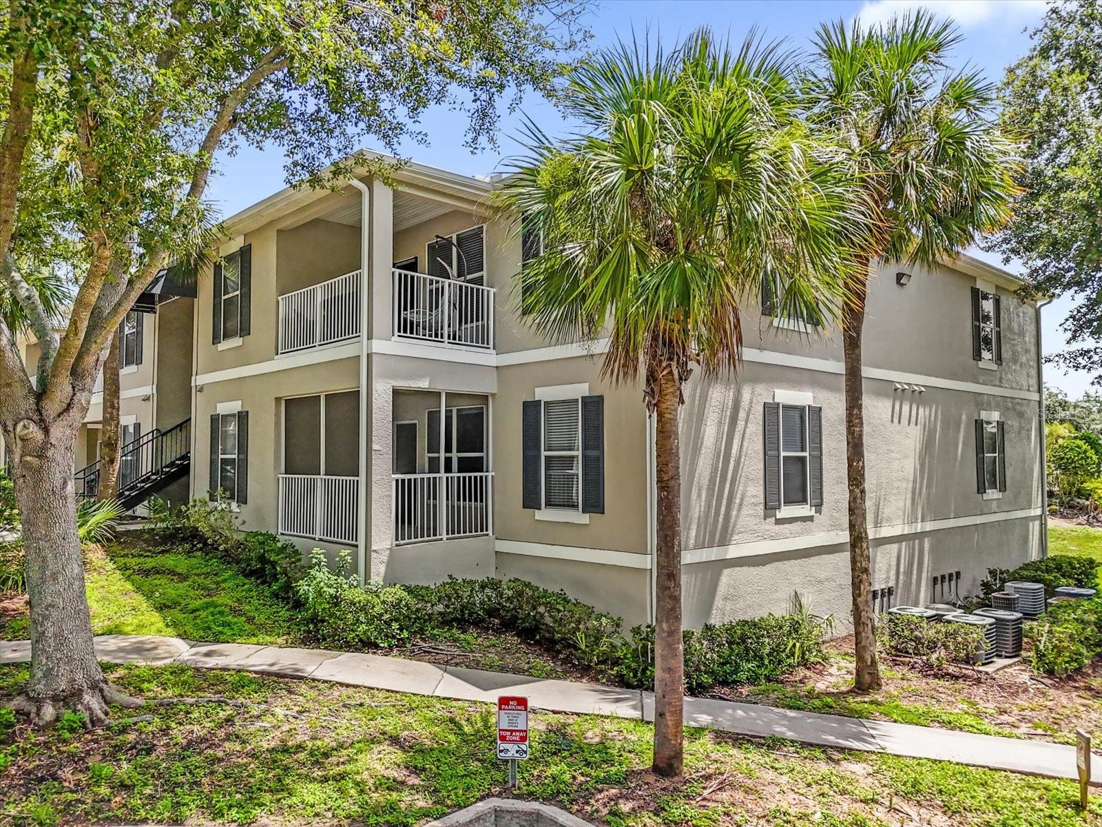Welcome to easy living in the heart of the highly sought-after Southern Dunes Golf & Country Club community! This beautifully maintained 2-bedroom, 2-bathroom ground-floor corner unit condo offers the perfect blend of comfort, style, and convenience—all nestled within a premier, gated golf community. As you enter, you’ll immediately appreciate the updated tile flooring throughout—no carpet here! The spacious living room provides plenty of room for relaxation and flows seamlessly into the dining area and modern kitchen, which features crisp white shaker-style cabinetry, sleek stainless steel appliances, ample counter space, and oversized 42” upper cabinets for optimal storage. The split floor plan ensures privacy, with the large primary suite tucked away on one side. Multiple windows fill the space with natural light, and the en-suite bathroom includes a generous walk-in closet. The secondary bedroom is equally bright and welcoming, conveniently located near the second full bath and also boasts a walk-in closet. One of the standout features of this home is the elevated and screened-in back patio, a peaceful retreat to sip your morning coffee or unwind in the evening. Additional perks include an indoor laundry room with washer and dryer included, plus a private exterior storage closet located just outside the front entry. Southern Dunes offers resort-style amenities including a championship golf course, tennis courts, fitness center, community pool, clubhouse, and the popular Tavern on the Dunes restaurant, all surrounded by mature oak trees and beautifully manicured grounds. Just minutes from Hwy 27, you’re close to shopping, dining, grocery stores, and more, with easy access to Central Florida’s best attractions. Whether you're looking for a primary residence, vacation home, or investment property, this move-in-ready condo delivers comfort, convenience, and an unbeatable lifestyle. Schedule your private showing today!