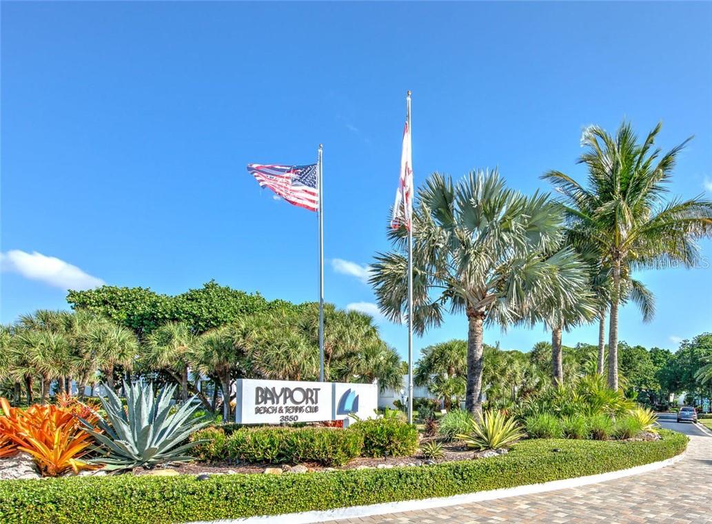 Beautifully appointed seasonal/short term rental at Bayport Beach and Tennis Club on Longboat Key. This spacious 2/2 residence comes turnkey furnished and equipped with flat screen TV's, cable and WiFi. This residence features a large outdoor patio with garden views and plenty of seating. Bayport sits on 27 lushly landscaped acres and has 1200 feet of private beach. Complimentary beach chairs and umbrellas are provided for guests. Enjoy an active lifestyle at Bayport. Community features include a junior sized heated Olympic swimming pool, 4 har-tru tennis courts for the Tennis enthusiasts, a fitness center, fishing pier, kayak storage, nature trails and a clubhouse perfect for gathering. Just minutes to St. Armand's Circle which is well known for its world class shopping and dining. Cross over the Ringling Bridge to Downtown Sarasota where you will find additional dining, theater, opera, ballet, symphony, art galleries, the Van Wezel Performing Arts Hall, Selby Gardens and of course the Ringling Museum. NOW AVAILABLE: JUNE - DECEMBER 2024