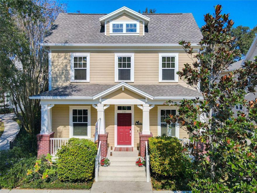 A beautifully maintained family home, This ‘Grady Craftsman’ by David Weekley Homes nestled on a quiet cul-de-sac in Celebration’s sought after South Village. Offering a  perfect blend of charm, comfort & modern conveniences, this property sits on an oversized corner lot backing onto peaceful wooded preservation land. This stunning 5 bedroom, 2 ½ bath, two-story home comes with a 2 ½ car garage, with the ‘GarageTrac’ style floor covering, overhead storage, plus a workshop space with separate A/C (new June 2024). Above is a well appointed, beautiful studio apartment, full kitchen, fridge (2004), electric oven/range (2015), microwave (2015) a full bathroom, a huge walk-in closet, a loft area for storage and/or separate sleeping, A/C (new June 2024), water heater (2004), separate side entrance staircase, double entrance/exit doors onto/off the rear deck, looking out onto the wooded preservation. This can be used as accommodation or a home office/studio or both, ideal for home owner/family use or lease separately to a tenant on a long-term lease. Mature landscaping, fenced & private backyard backing onto conservation, brick paver gated driveway & rear patio area, private garden area + greenhouse, hot tub does not convey, however the purpose built pad and specific electrics remain. New roofs Oct/Nov 2025, new gutters/downspouts, some 2,915 sq ft of meticulously maintained & well designed living space offers the perfect blend of modern elegance and functionality. A charming covered front porch, a bright airy foyer, ceramic tile flooring & high ceilings, welcome to an inviting first floor & open-concept layout, the living and formal dining separate dining areas flow around a well-appointed updated kitchen & appliances, center island/counter, all custom cabinetry with special built-ins for dog/pet beds. The 5th downstairs bedroom & closet can also be used as a private office, and a half bath adjacent.
Up the beautiful wooden staircase, the spacious primary suite is a tranquil retreat, complemented by three additional bedrooms and an additional full bath. The expansive primary suite includes a large walk-in closet and a spa-inspired en-suite bath with dual vanities, walk-in shower, and water closet, and all four bedrooms and 2nd bathroom are thoughtfully arranged for privacy and convenience, with the laundry closet conveniently located on the 2nd floor, washer & dryer included (new April 2019) The home’s thoughtful design ensures both comfort and privacy, while the lush conservation views behind the property create a picturesque and peaceful ambiance. Notes: A/C (new Jan 2023), Electric Water Heater (2015), Oven/Range, propane stove, electric oven (original, electric and/or propane), Microwave (new Oct 2025), Dishwasher (new Oct 2025), Fridge/Freezer (new Oct 2025) Located just a short walk or bike ride from top-rated schools, the newly upgraded playground, Heritage Hall’s community pool, and convenient to Downtown Celebration’s & Island Village restaurants, shops, and year-round events, this home offers the best of small-town charm with world-class amenities. Enjoy Celebrations parks, playgrounds, community pools, fitness centers, tennis & basketball courts, dog parks & over 26 miles of walking/bike trails, plus an array dining, entertainment, shopping, cultural events, and a true sense of community. An opportunity to own a in one of Central Florida’s most iconic communities, and experience the Celebration lifestyle for yourself.