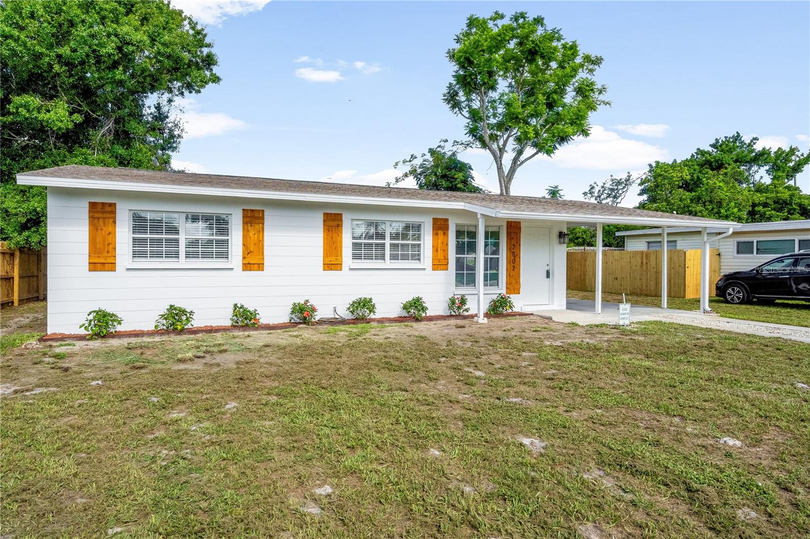 Imagine stepping into a serene oasis, perfectly nestled in the Heart of Bradenton, where the stresses of everyday life melt away. This stunning 3-bedroom,1 bath remodel is a haven of tranquility, thoughtfully updated to exceed your every expectation.
As you enter, you're greeted by the warmth and elegance of new Luxury Vinyl Plank floors, perfectly complemented by the sleek lines of new interior doors. The pièce de resistance is the Brand-new French doors, which lead out to your private wood deck, the perfect spot to enjoy a morning coffee or a relaxing evening.
Inside, the classically reimagined kitchen is a culinary dream, equipped with new stainless-steel appliances that make cooking a joy. The completely New Bath is a spa-like retreat, designed to rejuvenate and refresh. With no HOA or CDD to worry about, you can truly make this house your home.
But it's not just the indoors that shines - the spacious backyard is the perfect playground for outdoor enthusiasts, with plenty of room for your toys, whether that's an RV, boat, or simply a place to relax and enjoy the fresh air. And with its convenient location near shopping, restaurants, hospitals, and just 15 minutes from world-class beaches, you'll never be far from the action. Make this your home today! Schedule a showing and experience the charm and character of this incredible property for yourself. Don't miss out on this fantastic opportunity to own a beautiful, updated home in a desirable location.