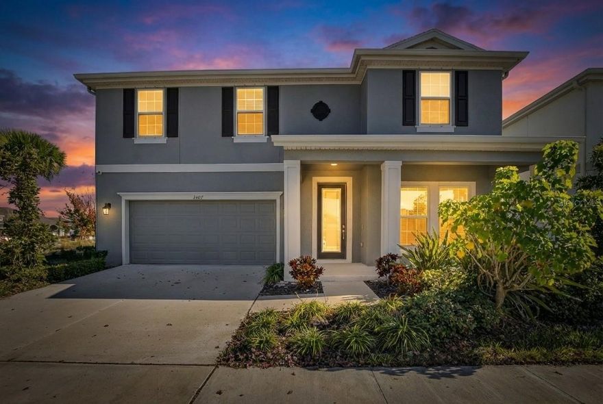 **OWNER VERY MOTIVATED** MAY ASSIST WITH CLOSING COST WITH**LARGE BACKYARD IS PERFECT FOR A NEW POOL IN THE FUTURE**
Welcome to this stunning WestBay-built four-bedroom, 2.5-bath home located in the highly sought-after Waterset community. Offering 2,810 square feet of thoughtfully designed living space, this residence sits on a prime corner lot with a very large yard, perfect for entertaining or relaxing outdoors. The motivated owner makes this an exceptional opportunity. Inside, the home features luxury vinyl plank flooring, elegant crown molding, and a spacious bonus room that could easily be converted into a 5th bedroom & loft ideal for a media room, or play area. The chef-inspired kitchen showcases quartz countertops, a large center island, walk-in pantry, and seamless flow into the living and dining areas—perfect for everyday living and gatherings.  Step outside to enjoy the outdoor kitchen, extending your living space and creating the ideal setting for Florida-style entertaining. Residents of Waterset enjoy access to premier amenities including a clubhouse, resort-style pools, tennis courts, splash pad, and dog park. Conveniently located near Pinellas County beaches and Tampa/Orlando-area theme parks, this home combines luxury, lifestyle, and location.  This is a rare opportunity to own a beautifully upgraded home in one of the area’s most desirable communities—schedule your showing today.