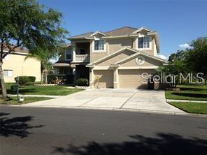 Resort style living in the gated community of Heritage Isles. Stunning 2 story executive home available for lease. This home has it all, 5 large bedrooms, including one on the first level. Master suite is located upstairs and includes spacious bath and walk-in-closet that leads to a private deck spanning the length of the home. Bonus Room upstairs, a private, covered balcony located on the front and back of the home with views of the conservation area in the front and private pool, golf course view from the back. Kitchen has 42 inch cabinets, granite countertops and SS appliances. 5/3/3 with first floor bedroom, study or office, formal dining room + breakfast area and large family room, private swimming pool + brand new LPV floors downstairs. Pool and lawn service is included. Stress free living in this home! Full use of the clubhouse includes a really fun family pool, fitness center, tennis courts and playground. You will love it! Come and see your new home today!