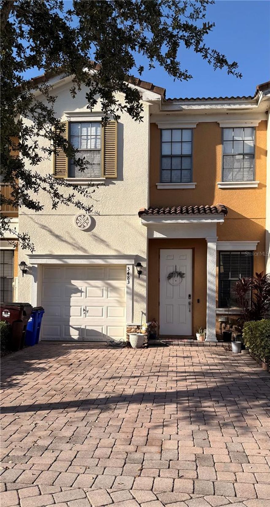 Beautiful Townhome with lots of UPGRADES! This home has 4 Bedroom/2.5 Bath and 1632 SQ FT! Wood-plank tile floors installed in the hallway upstairs. This cozy townhome, has been well maintained and has Lots of light and a spacious floor plan. The first floor features a spacious family room, dining room and beautiful kitchen with black appliances. The second floor features the primary bedroom, primary bath with dual sinks, and a tub enclosed with sliding glass, two bedrooms and a full bath. All bedrooms are carpeted and have plenty of natural light. This townhome is located in beautiful St. Cloud, offering the serenity of a small town living while being located just 24 miles from Orlando and near major vacation attractions. Portofino Vista community features upgraded street lighting, underground utilities, clubhouse with a grand salon, fitness center, full party kitchen, pool and sun deck... Condo fees have been paid for the 2026 year. Call today to schedule a visit!