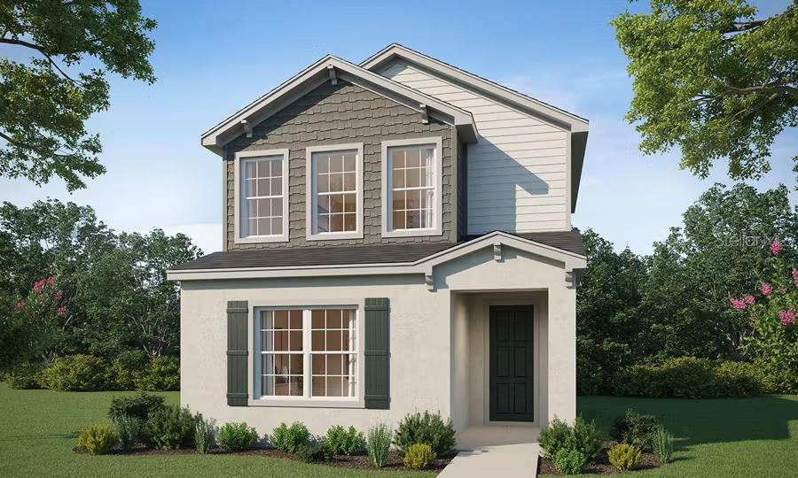 Under Construction. New construction home with 2066 square feet on two-story including 4 bedrooms with loft, 2.5 baths, and an open living area. Enjoy an open kitchen with Silestone countertops, Samsung stainless steel appliances, and a spacious island, fully open to the dining café and gathering room. The living area, laundry room, and baths include luxury wood vinyl plank flooring, with stain-resistant carpet in the bedrooms. Your owner's suite is complete with a walk-in wardrobe and a private en-suite bath with dual vanities, and a tiled shower. 2-car garage, custom-fit window blinds, architectural shingles, energy-efficient insulation and windows, and a full builder warranty. “Please note, virtual tour/photos showcases the home layout; colors and design options in actual home for sale may differ. Furnishings and décor do not convey."