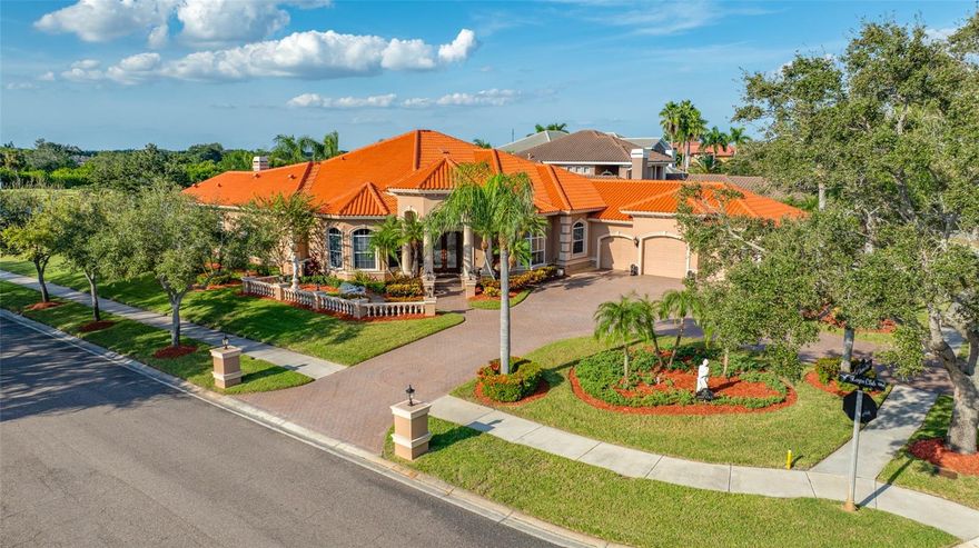 Fabulous golf course home in the prestigious country club community, the Bayou Club! Uniquely designed, Campagna-built home with three bedrooms and four baths or four bedrooms in a room used as an office. And with an oversized three-car garage. This golf course home is on the 6th green of the championship, Fazio-designed Bayou Club golf course. A distinctly designed, one-story residence with 4,136 square feet of living area and an extra-large covered patio and pool/spa area with a unique, waterfall feature. This home also has a media room and separate office/den as well. On a corner lot with great curb appeal, mature landscaping and a circular paver driveway. Open kitchen with a dinette area opening to the family room with sunken wet bar for easy entertaining. A great opportunity, in the Bayou Club!