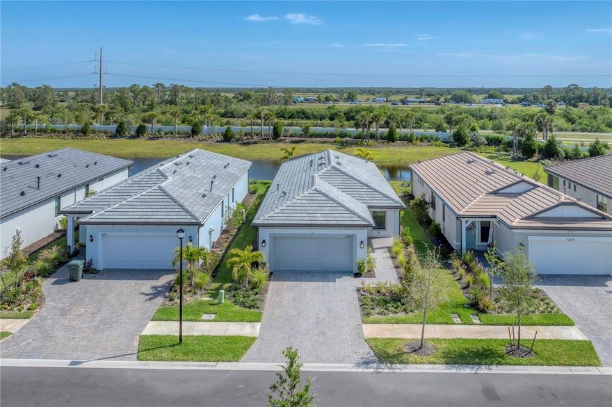 TALON PRESERVE'S MOST AFFORDABLE LAKEFRONT POOL HOME - BETTER VALUE THAN CURRENT BUILDER PRICES! Secure your spot in this highly-desirable, resort-style community! This exquisite 2024-built home is the only Contour Model with a private pool currently available on the market. Designed for both comfort and elegance, this 2-bedroom, 2-bathroom residence with a separate office and an extended 2-car garage showcases top-tier upgrades and a pristine lake view. Step inside to discover a beautifully designed open-concept floor plan with porcelain tile flooring, high-impact windows, and LED recessed lighting throughout. The gourmet kitchen is a chef’s dream, featuring high-end appliances, natural-gas stove, quartz countertops, soft-close cabinetry, and a spacious island with seating, perfect for casual dining and entertaining. Custom window treatments add a polished touch to the thoughtfully designed interiors. The outdoor space is truly a showstopper. Relax and entertain in your screened-in lanai, complete with a covered outdoor dining area, a full outdoor kitchen, and a heated saltwater pool with a tranquil waterfall feature. Whether you’re enjoying morning coffee by the pool or hosting family and friends at sunset, this private backyard oasis is designed for year-round enjoyment. Located in Talon Preserve, a premier gated community in Nokomis, FL, residents enjoy resort-style amenities, including a clubhouse, fitness center, heated community pool and spa, restaurant & bar, pickleball, tennis, and bocce ball courts, walking trails, and direct access to Legacy Trail. Just minutes from Siesta Key Beach, downtown Sarasota, and top-rated golf courses, this home offers luxury living in a prime location. Don’t miss the opportunity to own this exceptional property!