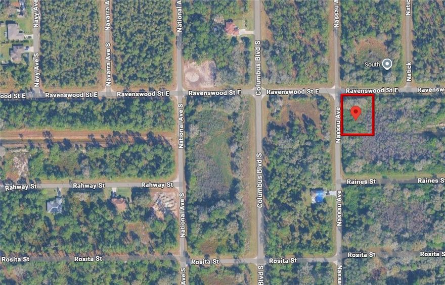 Corner pie shape lot in Lehigh Acres.