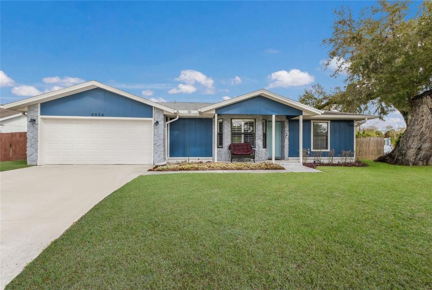 Welcome to this beautifully updated 3-bedroom, 2-bathroom home with a two-car garage in the well-established and quiet community of Villages of Thousand Oaks. Offering a functional split-bedroom floor plan and thoughtful upgrades throughout, this home is truly move-in ready and designed for both everyday living and entertaining.

The spacious great room showcases an upgraded kitchen featuring white shaker-style cabinetry, stainless steel appliances, granite countertops, and a breakfast bar with additional seating. Vaulted ceilings and luxury vinyl plank flooring enhance the open living and dining areas, while a charming wood-burning fireplace adds warmth and character. The interior has been recently freshly painted, creating a clean and inviting feel throughout.

The primary suite is a true retreat, complete with a walk-in closet, updated vanity, walk-in glass-enclosed shower, and a dedicated mini-split A/C system—ideal for those who prefer a cooler sleeping environment year-round. Two guest bedrooms are privately situated on the opposite side of the home and share an updated second bathroom.

Step outside to your ultra-private backyard oasis featuring a large covered porch, open paver-brick patio, and a fully fenced yard with no rear neighbors—perfect for relaxing or entertaining. Gutters have been installed around the entire home for added protection and functionality.

The two-car garage is a standout feature, complete with built-in storage, a workbench, and its own mini-split A/C system—creating a comfortable, climate-controlled space ideal for hobbies, projects, or additional workspace.

Additional upgrades provide long-term peace of mind, including attic rafters treated to help prevent termites for the life of the wood and blown-in insulation throughout the entire home—including the garage and interior walls—for improved energy efficiency and comfort.

Residents of Villages of Thousand Oaks enjoy access to a community clubhouse, pool, and tennis courts. Conveniently located in the heart of the Palmetto/Parrish/Ellenton area, you’ll be just minutes from parks, playgrounds, new shopping, dining, and everyday conveniences.

This home offers the perfect combination of upgrades, privacy, efficiency, and location.