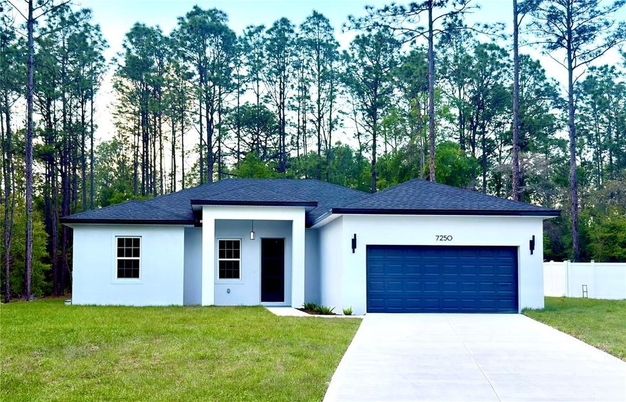Stunning New Construction 4-Bedroom Home in Dunnellon – Modern Design & Prime Location

Discover this beautiful brand-new home in the desirable community of Dunnellon, offering a perfect combination of style, comfort, and functionality. This thoughtfully designed property is ideal for buyers seeking a move-in-ready home in a convenient location near a main road and top-rated schools.

Featuring four spacious bedrooms, including a luxurious primary suite with a walk-in closet, while the additional bedrooms come with built-in closets for added convenience. The home offers two full bathrooms designed with modern finishes to accommodate everyday living.

The open floorplan creates a seamless flow between the expansive living room and dining area, ideal for entertaining or relaxing with family. The kitchen stands out with elegant solid wood cabinets, stone countertops, and included appliances, providing both style and practicality for any home chef.

Additional highlights include a two-car attached garage for ample parking and storage, and a location that combines tranquility with easy access to local amenities and highly regarded schools.

This is an exceptional opportunity to own a brand-new, thoughtfully designed home in Dunnellon. Schedule your showing today and experience all that this stunning property has to provide.