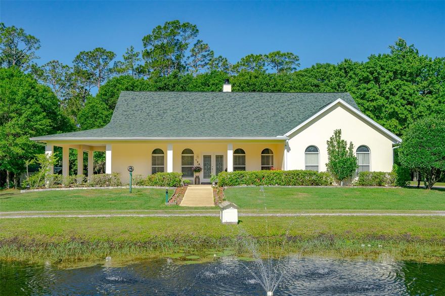 Bring your horses and hobbies!! This home offers country living just minutes from the city and beaches! As soon as you step foot onto this property which is nestled on 2.5 acres, you will feel a sense of peace and serenity! With over 2600 Sq. feet of living space, 3 bedrooms, 2.5 bathrooms and open floor plan, this home is ideal for entertaining or relaxing with friends and family. The screened lanai is perfect for morning coffee, evening cocktails, or just relaxing and enjoying nature. Do you work from home? The space above the two-stall horse barn is your dream home office space, which includes a bathroom! Bring your toys (boat, trailer, jet ski, etc.) which you can store in the barn. Saddle up your horses: you've got room with two horse stalls (complete with hay area, wash rack, air conditioned tack room as well as air conditioned storage area in main barn) and fenced, lighted pasture. Don't miss out on your chance to own your own little slice of country paradise. Located an hour from Orlando and just minutes to the beach, local eateries and shopping. Schedule your private showing today! Room measurements are approximate and must be verified by buyer.