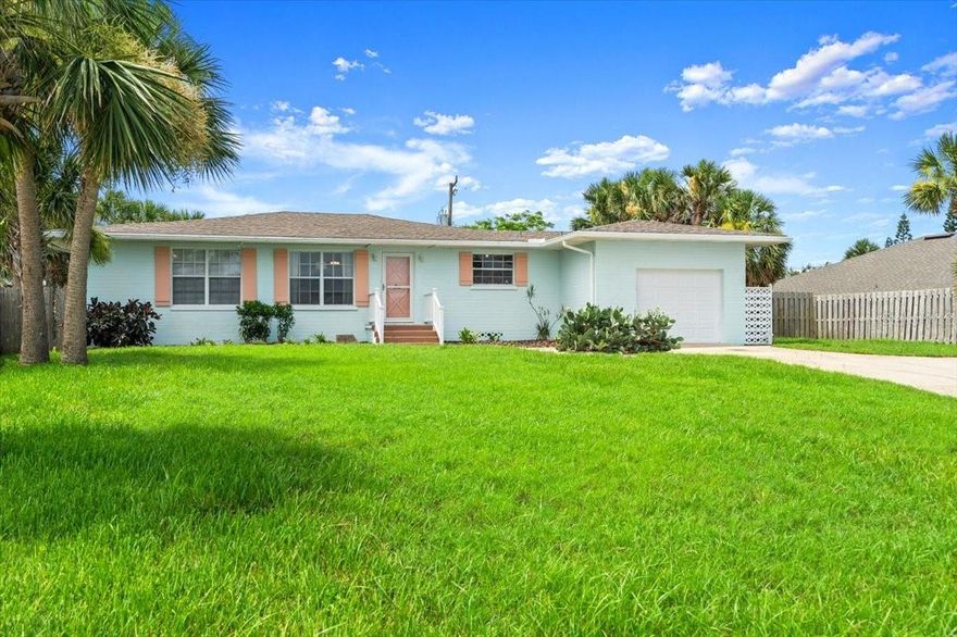 Don't miss this beautifully renovated beachside home located just one block from the ocean in sunny Daytona Beach. Offering nearly 2,000 square feet of living space, this spacious property features 4 bedrooms and 3.5 bathrooms, perfectly blending comfort, style, and location. Inside, you'll find stunning hardwood flooring throughout the main living areas and brand new carpet in two of the bedrooms including the spacious primary. The primary suite also includes a fully updated bathroom with a sleek walk-in shower. The kitchen features granite countertops, stainless steel appliances, and plenty of cabinet and storage space. Enjoy Florida's outdoor lifestyle in the completely fenced backyard, ideal for entertaining with a cozy fire pit, outdoor shower, and plenty of room to relax. Whether you're looking for a full-time residence or a vacation retreat, this move-in-ready home is the one!

Located close to top Daytona Beach attractions, dining, shopping, and of course, the beach - this home has it all.
All information in the MLS is intended to be accurate but not guaranteed.