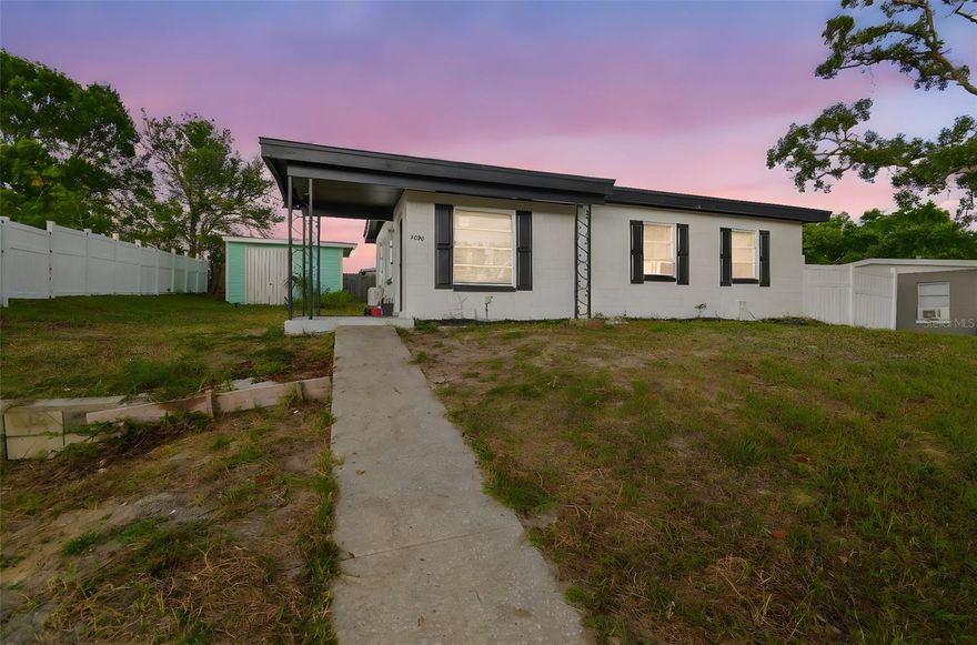 Move-in ready and beautifully updated! This charming 2-bedroom, 1-bath home offers fresh interior and exterior paint, brand-new flooring with no carpet, and a bright kitchen featuring granite countertops and stainless-steel appliances. Washer and dryer are included for added convenience. Enjoy the freedom of no HOA and no CDD. The large backyard is perfect for relaxing or entertaining and includes a spacious shed ready for your personal touch—ideal for a gym, workshop, storage, or even a potential income-generating space. Don’t miss this opportunity—schedule your showing today!