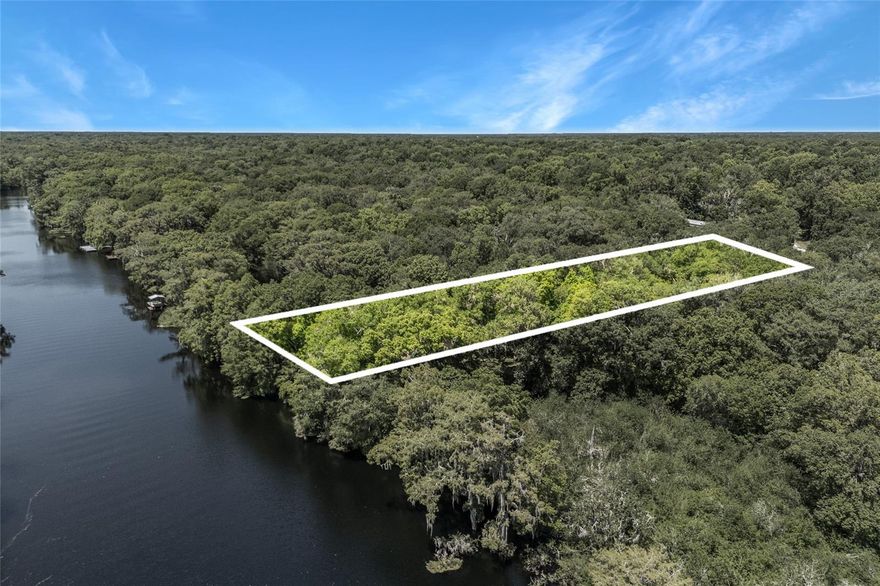 Beautiful recreational RIVERFRONT lot on the Santa Fe River! Located in the popular Three Rivers Estates on the Suwannee County side with access to 6 community riverfront parks. Where nature's beauty meets serene tranquility, this unique property offers a perfect retreat for outdoor enthusiasts seeking a peaceful escape from the hustle and bustle of daily life. Located amidst the scenic landscapes of Santa Fe River, this lot is a haven for those who cherish the outdoors. Towering trees provide ample shade, creating a cool oasis along the waters edge. There is NO well, septic or power pole on the property. This is a wetlands lot, and not buildable. A wetlands delineation has not been completed. Buyer to verify all zoning information with the county and SRWMD.