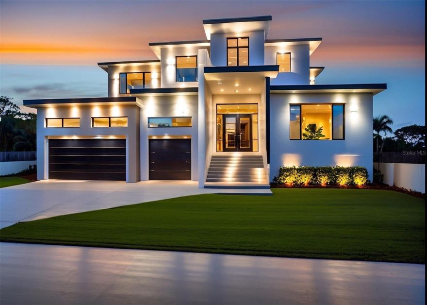 Under Construction. Experience refined living in this brand-new executive pool home, perfectly situated within the coveted A+ school zone for Mabry, Coleman, and Plant. Designed with a modern aesthetic and built for everyday luxury, this 4,812 sq. ft. residence offers 5 bedrooms, 5.5 bathrooms, a private study, second floor loft and 3 car garage—all on an oversized 73x120 lot. Inside, the open-concept design centers around a grand living area anchored by a 7-foot linear fireplace. The chef’s kitchen is a true showpiece, featuring custom wood cabinetry, waterfall-edge quartz island and backsplash, and top-tier SubZero and Wolf appliances. A walk-in pantry butler’s pantry complete with work sink and mudroom provide thoughtful functionality for modern living. Throughout the home, designer lighting, premium fixtures, and 7.5” European white oak flooring create a seamless, sophisticated atmosphere, while porcelain and marble accents enhance the spa-like baths. Upstairs, the expansive primary suite offers a private sanctuary with custom walk-in closets and a spa-inspired bath featuring dual vanity along with direct access to laundry room, a freestanding soaking tub, and a frameless glass shower. Four additional bedrooms and baths complete the second floor along with a bonus loft space. Step outside to your private backyard oasis—complete with a resort-style pool, lush green space, and room to entertain or unwind. Built elevated to exceed FEMA standards, this home offers lasting confidence and comfort. Built with block construction and Low-E impact windows and doors, this home pairs exceptional craftsmanship with peace of mind. Paver finishes grace the driveway, patio, and porches for a clean, timeless curb appeal. Discover luxury living at its finest—schedule your private showing today.