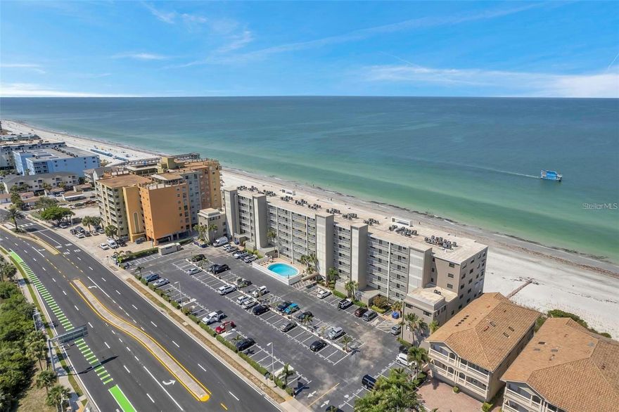 BEST VALUE ON THE BEACHSIDE – DON’T MISS THIS ONE.

This beautifully updated 2 Bedroom / 1 Bathroom end unit delivers exceptional value with abundant natural light pouring into the open Dining/Living area, creating a bright, coastal feel buyers are searching for right now.

From the moment you walk in, the warm tile flooring with custom shell inlays and curated coastal finishes set this unit apart from the typical beachside inventory. The kitchen is fully upgraded with NEW stainless steel appliances, granite countertops, and a breakfast bar, making it both functional and move-in ready.

Offered fully furnished, this is a true turnkey opportunity. The spacious primary bedroom features a king bed and relaxing Intracoastal views, while the second bedroom offers Gulf views and a queen setup—perfect for guests or rental flexibility. The living area is dialed in with coastal décor, a reclining sofa, workspace, and a new 4K TV—everything already in place for immediate enjoyment or income.
******************************************************************************************************************************************************************************************************************************
The upgrades here are where the real value stands out: NEWER AC,  water heater,  stove,  cooktop,  refrigerator, plus a recently refurbished building—major expenses already handled. Combined with one of the lowest HOA fees on the beachside, this is a rare cost-efficient hold.

Positioned as a quiet end unit with no neighbors above or on three sides, privacy like this is hard to come by. Added conveniences include a coded entry, Ring doorbell, secured fob access, and a dedicated storage unit (#315) stocked with beach gear.

Directly across from the Pinellas County boat ramp, with quick access to the water, beaches, and everything that drives both lifestyle and rental demand.

 30-day minimum rentals
 Pet-friendly for owners (up to 30 lbs)
 Proven appeal with repeat snowbird interest

Whether you're looking for a high-demand rental, seasonal escape, or long-term hold, this checks every box—and at this price point, it won’t last.