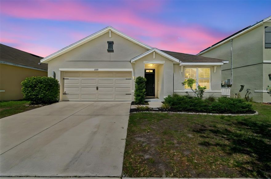 This charming cottage-style home stands out from the rest with a long list of thoughtful, high-quality upgrades that go far beyond typical builder-grade finishes. Offering convenient one-story living, this meticulously maintained home combines comfort, style, and true move-in-ready appeal. The exterior features hurricane shutters, an added water softener and whole home filtration, and an irrigation system for the front and side yards. A standout feature is the addition of the oversized covered and screened lanai—creating a private, bug-free outdoor living space that truly sets this home apart within the community.

Inside, you’ll immediately notice the elevated finishes, including new luxury vinyl plank flooring throughout all bedrooms and main living areas, along with an enhanced lighting and ceiling fan package. The kitchen is both functional and stylish, showcasing real granite stone countertops, a designer backsplash, a spacious walk-in pantry, and a breakfast bar with seating. The primary suite has been thoughtfully customized with a California Closets built-in system, offering both elegance and organization. The en-suite bathroom continues the refined feel with dual vanities and a beautifully tiled shower—an important distinction from the standard fiberglass inserts commonly found in neighboring homes—along with a large linen closet. Both bathrooms also feature upgraded higher-quality toilets from what the builder installed. Additional features include the washer and dryer that stay with the home, as well as an HVAC system maintained on a regular service plan. As the original owner, the home has been exceptionally cared for with attention to detail throughout.

Located in the desirable Carriage Pointe community with resort-style amenities—including a pool, tennis and basketball courts, playground, gym, and clubhouse just an 8-minute walk away. This lot is quietly tucked away off the main roads yet also offers easy access to I-75, Downtown Tampa just 13 miles away, and MacDill Air Force Base just 22 miles away.

If you’re looking for a home that rises above typical builder-grade options, this one delivers with comfort, quality, and standout features throughout in a central location.