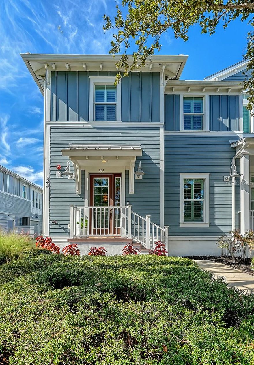 Experience the best of coastal living in this stunning 2-story coach home located in the gated waterfront community of Harbour Isles on Anna Maria Sound. Built in 2012, this beautifully updated 3-bedroom, 3-bath residence showcases elegant coastal appointments and breathtaking water views. This spacious home features an open-concept layout with soaring ceilings, wood plank detail in the family room, and a feature wall with custom mirror in the dining area. The kitchen has been completely updated with stainless steel appliances, glass backsplash, and Cambria quartz countertops. Additional updates include new windows, new AC, modern Cortex vinyl flooring, a striking metal-and-glass stair railing, and Cambria quartz countertops in all three bathrooms. The private elevator provides convenient access from the garage to the main living space. The bonus room, framed with glass barn doors, offers a full water view — perfect for an office, den, or guest overflow. The third bedroom currently features double bunk beds. Enjoy custom plantation shutters, designer window treatments, a separate laundry room, and turnkey furnishings throughout — truly move-in ready. Harbour Isles offers resort-style living with top-tier amenities, including the Beach Club with Sky Bar & restaurant, fitness center, four pools (including the close by serene Mangrove Walk pool), walking and biking trails, and complimentary kayaks for exploring the lagoon and preserve. The community also provides gated security, pest control, cable, and internet. Perfectly located directly on Anna Maria Sound, just 2 miles over the bridge to Anna Maria Island’s pristine beaches. Across the street, Neal Preserve offers 120 acres of natural wetlands, walking trails, boardwalks, and a scenic observation tower for birdwatching and sunsets. This exceptional property blends luxury, comfort, and convenience in one of Florida’s most desirable coastal communities.