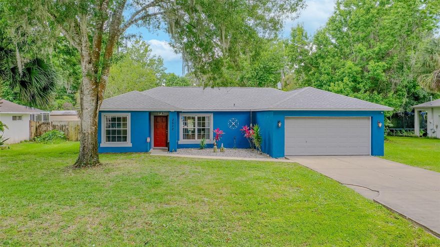 BEAUTIFUL 3-BEDROON 2-BATH CONCRETE BLOCK HOME IN A QUIET NEIGHBORHOOD WITHOUT A MANDATORY HOA. THIS HOME OFFERS A SPACIOUS SPLIT FLOOR PLAN WITH AN OPEN KITCHEN WITH AN ISLAND THAT ADJOINS THE LIVING SPACE WITH VAULTED CEILINGS. PRIMARY BEDROOM HAS A WALK-IN CLOSET. NICE SIZE GUEST BEDROOMS AND THE SECOND GUEST BATH. SPACIOUS REAR YARD IS LARGE ENOUGH FOR OUTDOOR PLAY OR TO ADD A CUSTOM DESIGNED POOL LATER. ROOF REPLACE 2020 AND A/C IN 2021. CLOSE TO THE ALL-INCLUSIVE NEWLY ADDED WHISTLE STOP PARK, INDIAN RIVER ELEMENTARY SCHOOL AND GROCERY SHOPPING PLAZA ALL WITHIN WALKING OR BICYCLING DISTANCE. THE SUBDIVISION WILL ALSO SOON BE CONNECTED TO THE REGIONAL RAILS TO TRAILS STATEWIDE PAVED TRAIL SYSTEM. CLOSE TO THE INDIAN RIVER WITH GREAT WATERFRONT PARKS AND BOAT LAUNCHING FACILITIES. SOUTHEAST VOLUSIA AREA IS ALSO KNOWN FOR GOOD SHOPPING AND GREAT RESTAURANTS. ;Water: City