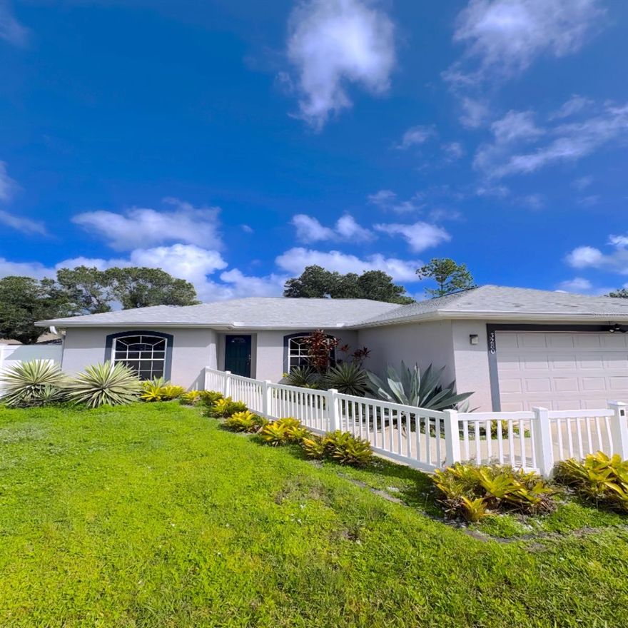 Charming 3-bedroom, 2-bathroom move-in ready home in North Port situated on a 1/4-acre lot. Newer water heater, new roof, and freshly painted on the inside. This cozy property offers convenience and comfort, making it an excellent choice for first-time homebuyers, those seeking a second home, or savvy investors. With its inviting layout and convenient location, this property promises both a comfortable lifestyle and potential for a solid investment opportunity. No HOA, No CDDs. Ideally located close to shopping, dining, entertainment, I-75, Warm Mineral Springs, North Port Aquatic Center, Butler Park Playground, North Port Parks and Recreation Center, and Downtown Wellen Park. Don't miss out on the chance to make this versatile property your own.