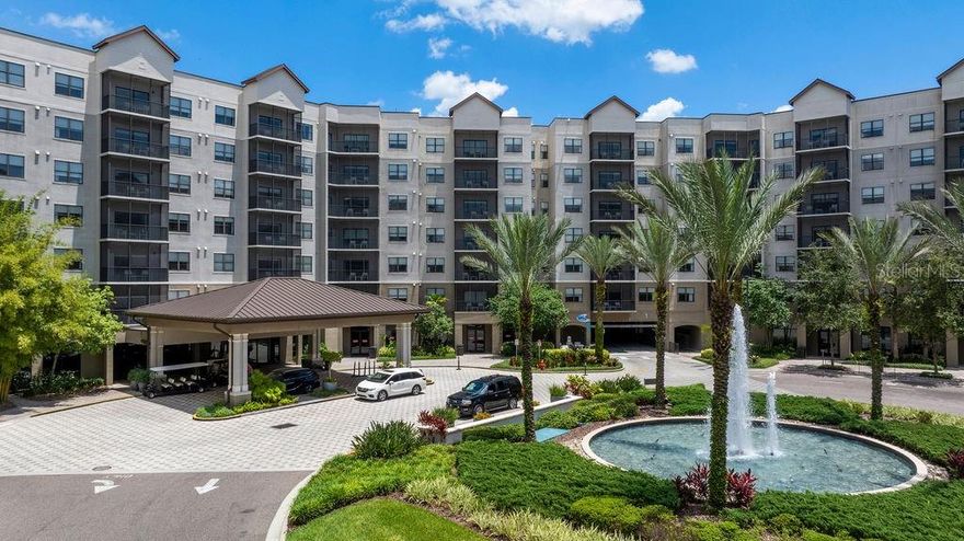 WOODS AND WATER – THE VIEW EVERYONE WANTS! This amazing 2 bedroom, 2 bathroom split plan features a KING SIZED bed in the primary suite and 2 QUEEN BEDS in the secondary suite. Sliding doors from the living room open to a large screen enclosed balcony for restful evenings after a day at the water park, or nearby theme parks. Both bedrooms and the living room enjoy the elevated water and woods views. The parking garage is just a short walk from the front door. FULLY FURNISHED AND MAINTENANCE FREE. The management company handles all marketing and rental activities as well as repairs and replacements. A vacation home that could earn you money while you are away. The resort features pools, lazy river, water slides, surf simulator, spa, bar and grill, arcade, gym, restaurant bar and lounge and water activities on the 20 acre Lake Austin. All of this in a GUARD GATED community just minutes from Disney and a short ride to Universe, Epic Universe and Sea World.
