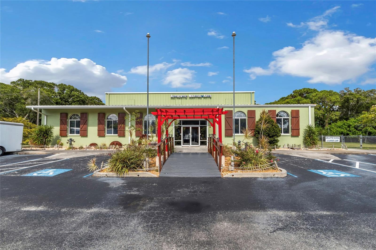 Rarely does an opportunity like this become available in Seminole. This location features 10,600 square feet MOL of air-conditioned space. The current zoning is Private Schools & Colleges, Day Care Centers. The building has previously housed a martial arts studio. Outstanding ceiling height and largely freestanding throughout. It could be used as a worship center or school with portable air-conditioned classrooms in the rear of the property. Excellent parking ratio for a variety of uses. The more than 1.6-acre campus affords room for expansion and/or outside programming. Flood zone code X.