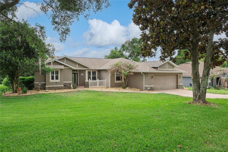 Move-in ready pool home in the sought-after Westgate community! This well-maintained home features a desirable split floor plan, soaring ceilings, saltwater pool, and major updates already completed including newer windows, newer HVAC, and a newer roof for added peace of mind. 
Beautiful curb appeal with stacked stone accents and a paver driveway make a great first impression from the moment you arrive.
The spacious layout gives buyers the flexibility they are looking for, with a comfortable main living area plus an additional front living room perfect for entertaining, relaxing, or creating a separate gathering space. The open kitchen flows into the family room and overlooks the pool area, making this home ideal for everyday living and hosting family and friends.

Step outside and enjoy true Florida living with a thermal solar heated saltwater pool, oversized screened lanai, and a peaceful backyard setting with added privacy. Whether you’re hosting family and friends or enjoying a quiet evening by the pool, this outdoor space was made to be enjoyed year-round.

Westgate residents enjoy access to the community dock on Lake Eustis where you can fish, watch the sunset, or simply enjoy the waterfront lifestyle. Conveniently located near downtown Eustis, Mount Dora, shopping, dining, and more. Schedule your showing before this one is gone!