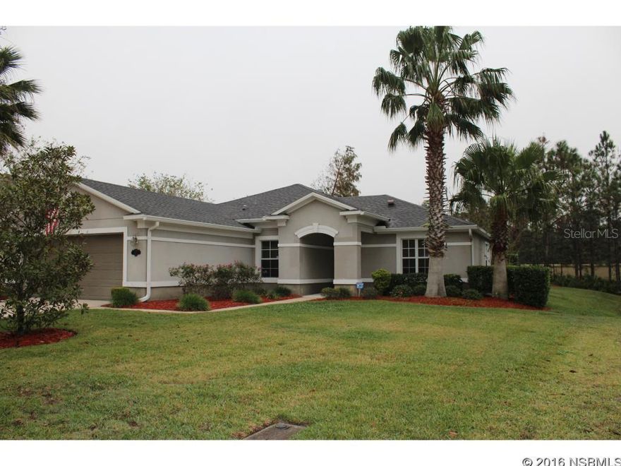 Lovely 3 bedroom 2 bathroom 2 car garage home in a quite community close to all amenities Daytona and Ormond have to offer. This move in ready home is less than 10 years old and in great condition. It features an indoor laundry, breakfast bar, Custom wood blinds and hurricane shutters. The community has a pool, 2 playgrounds and a clubhouse. Measurements are approximants. ;Water: City