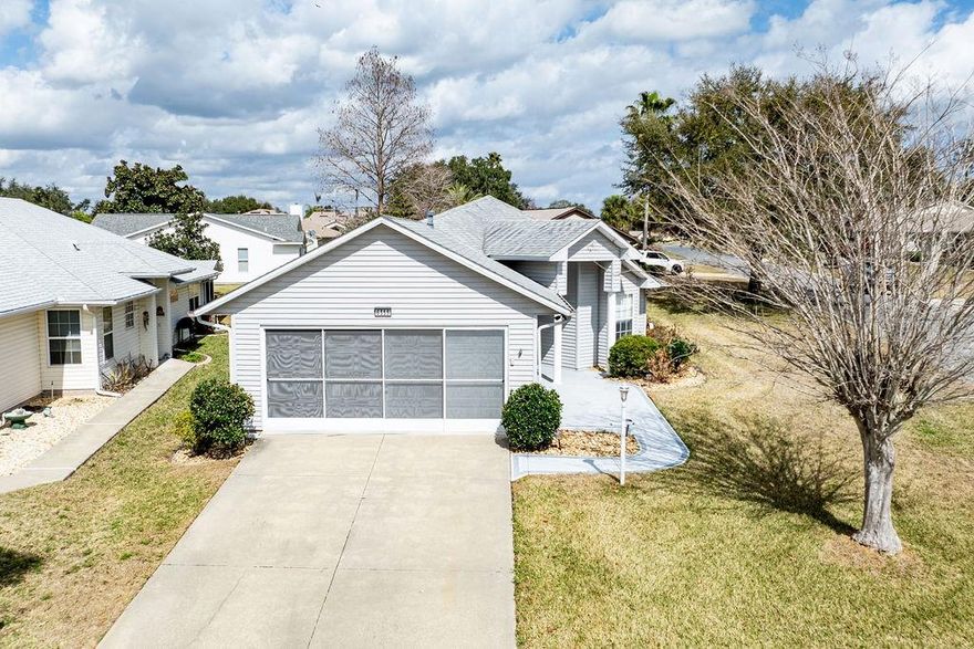 This beautiful 3-bedroom, 2-bath home situated on a corner lot in the Highland Lakes Community has the very popular open floor plan enhanced with its volume ceilings, skylights, and garden windows. The recently remodeled eat-in kitchen adjoins the great room with its breakfast bar, a great place for a quick meal or coffee. The great room, the home's center point, allows for direct access to the primary bedroom, which is split and private from the guest bedrooms, and to the 10 x 17 "all-season" enclosed porch, which, by the way, has sliding door access to the primary bedroom as well. The two guest bedrooms, one with a walk-in closet, have direct access to the guest bath towards the front of the home, making one of these a great hobby room or office. The large two-car garage has plenty of storage space and wall hanging space to help arrange your tools. Gas appliances, and heating system, together with a whole home vacuum system and water softening system add to the conveniences. The  Highland Lakes 55+ community is conveniently located close to shopping and restaurants, and has so much to offer, including indoor and outdoor pools; a huge clubhouse which includes a craft center, fitness center, library, kitchen, game rooms, and an indoor arena and stage for live performances. 
The outdoor enthusiast can enjoy basketball.  tennis, pickleball, shuffleboard, bocce ball, horseshoe's and even a softball field; or just kick back and enjoy miles of walking trails and sitting areas under majestic oaks.
The community also includes a woodworking shop, golf driving range, fishing ponds, and on-site RV and boat storage. What more could you want for such a reasonable monthly HOA fee? Call today to schedule your showing!