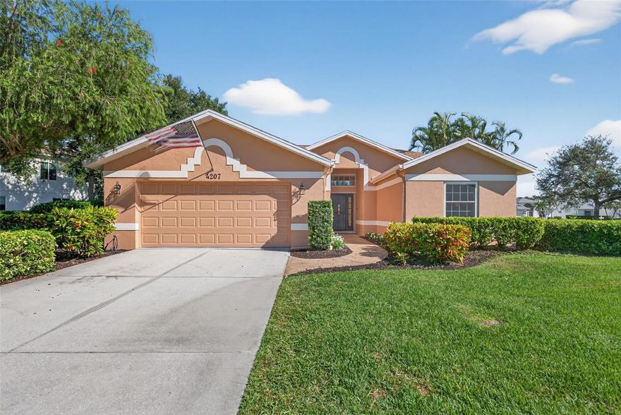 Welcome to your new home in Stoneybrook Estates! This 3-bedroom, 2-bath offers the perfect blend of comfort, style, and functionality. Step inside to find an open and inviting layout ideal for both everyday living and entertaining.
Enjoy peaceful mornings or relaxing evenings in the new screened-in lanai, complete with a cozy sitting area, perfect for outdoor dining or simply unwinding. The inground pool provides a refreshing escape and overlooks a tranquil pond, creating a serene backyard oasis.
Additional features include a spacious kitchen, well-appointed primary suite with custom walk-in closet, and flexible bonus room that’s ideal for a home office or guest space. Notable upgrades include a new roof in 2024, impact glass windows and new lanai screening in 2025 along with a freshly painted interior and exterior.  
Don’t miss this opportunity to own a slice of paradise with convenient location to Siesta & Nokomis beaches, shopping, dining, medical facilities, and the Legacy bike trail, Stoneybrook offers many conveniences.