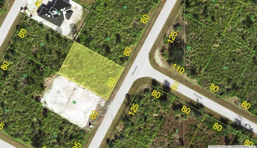 CITY WATER & SEWER AVAILABLE!! Not in a zone requiring scrub jay mitigation per the county website 03/28/24 - please reconfirm during due diligence. Conveniently located to shopping, dining, banking and all that sunny Port Charlotte has to offer. 12.0 MILES TO THE ENGLEWOOD BEACH!! New construction is everywhere you look and you can be part of the action. Information about local builders is available upon request. Also great for self directed IRAs, 401Ks and other investment portfolios.