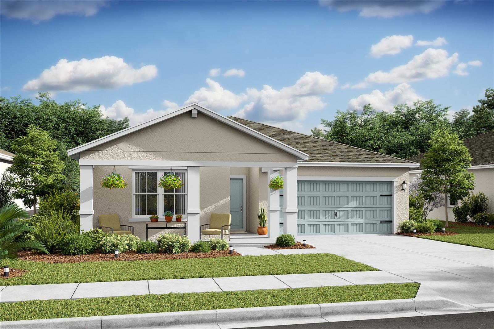 Under Construction. Move to Aspire at Palm Coast, the most exciting new construction community! We've started construction on this exciting Goldenrod II home design which features an open layout with 9'4" ceilings, a cozy primary suite, and dining area adjacent to the kitchen. Our popular Loft Look - with Brellin white cabinets, satin nickel hardware and quartz countertops, tumbled artisan subway tile and striking pendant lighting. A close second to that is the primary bath, complete with a furniture-grade vanity, quartz countertops, tumbled white artisan subway tile on the shower wall, framed mirrors over the dual sinks, and more. You'll love the contrasting yet complimentary finishes of the Loft Look which create a cohesive style throughout the entire home. 2" faux wood white window blinds are included, making for an even more seamless move-in experience. Enjoy all the benefits of beautiful new construction homes.