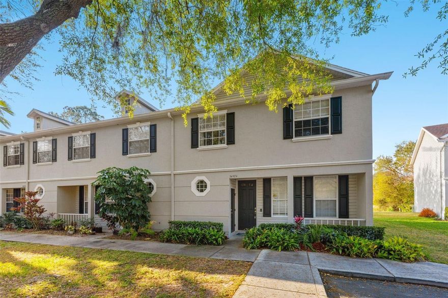 Welcome to this beautifully updated townhome-style residence with serene golf course and water views. This move-in ready home features a spacious open-concept layout with abundant natural light, luxury vinyl plank flooring, and modern finishes throughout. The updated kitchen offers white cabinetry, quartz countertops, stainless steel appliances, and a stylish tile backsplash, opening seamlessly to the dining and living areas—ideal for entertaining. Upstairs, enjoy generously sized bedrooms including a primary suite with a private en-suite bath. Additional highlights include updated bathrooms, contemporary lighting, and ample storage. Step outside to relax and enjoy peaceful green space views. Community amenities include a pool, tennis courts, and scenic walking paths. Conveniently located near shopping, dining, medical facilities, and major roadways. Low-maintenance living at its best—schedule your showing today!